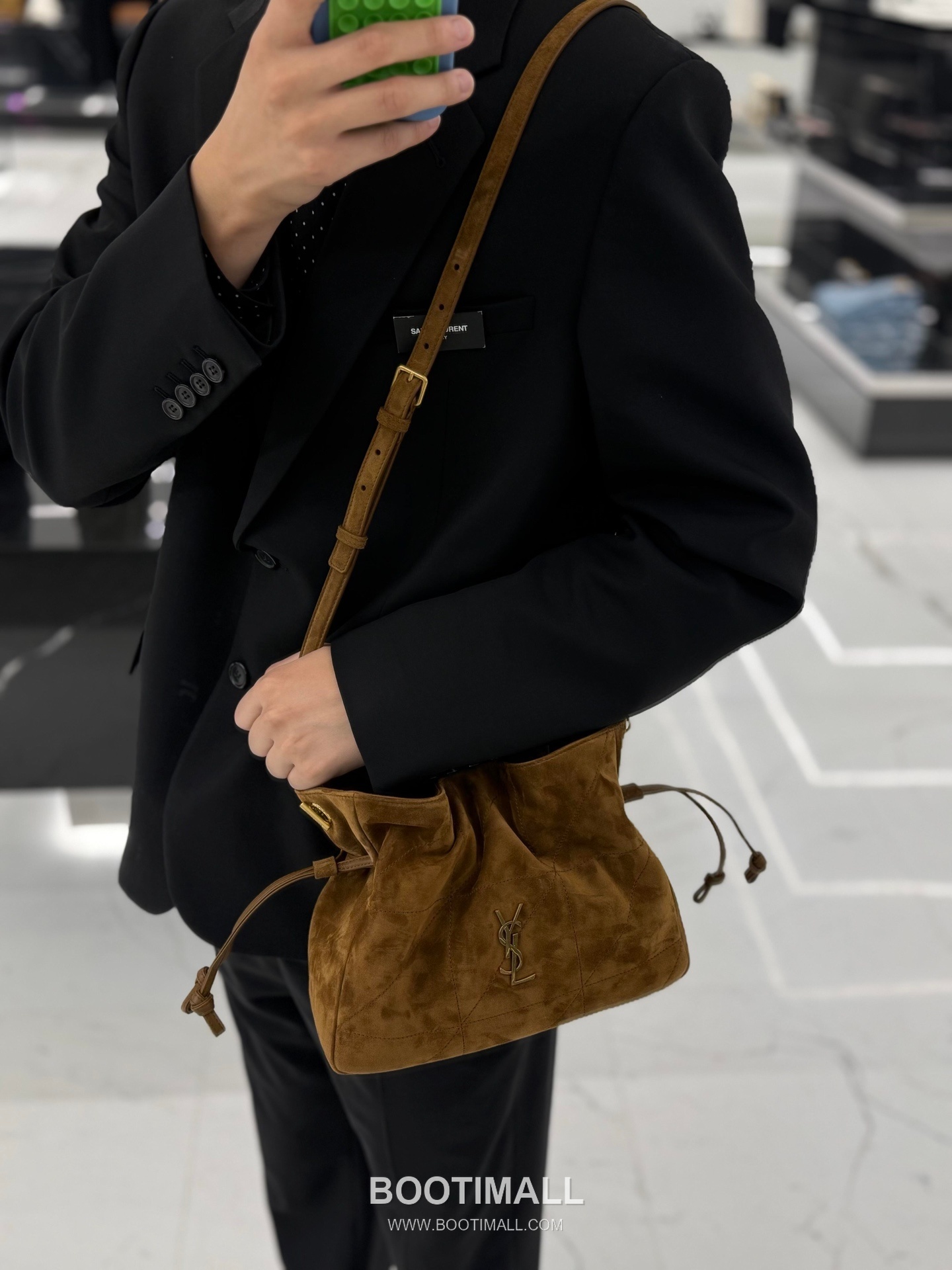 Saint Laurent Jamie 4.3 Baby Suede Lambskin Brown Tote Bag 생로랑 제이미 4.3 베이비 스웨이드 램스킨 브라운 토트백 26cm 8
