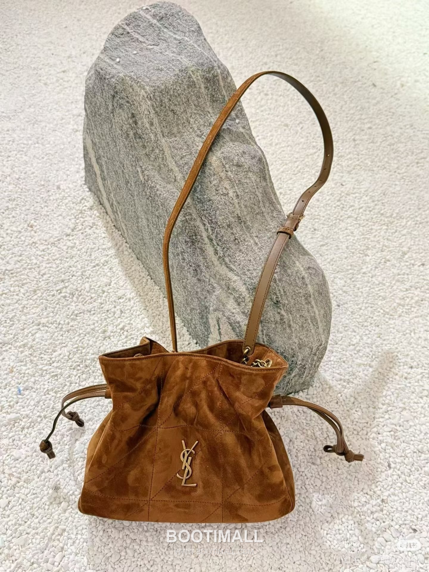 Saint Laurent Jamie 4.3 Baby Suede Lambskin Brown Tote Bag 생로랑 제이미 4.3 베이비 스웨이드 램스킨 브라운 토트백 26cm 10