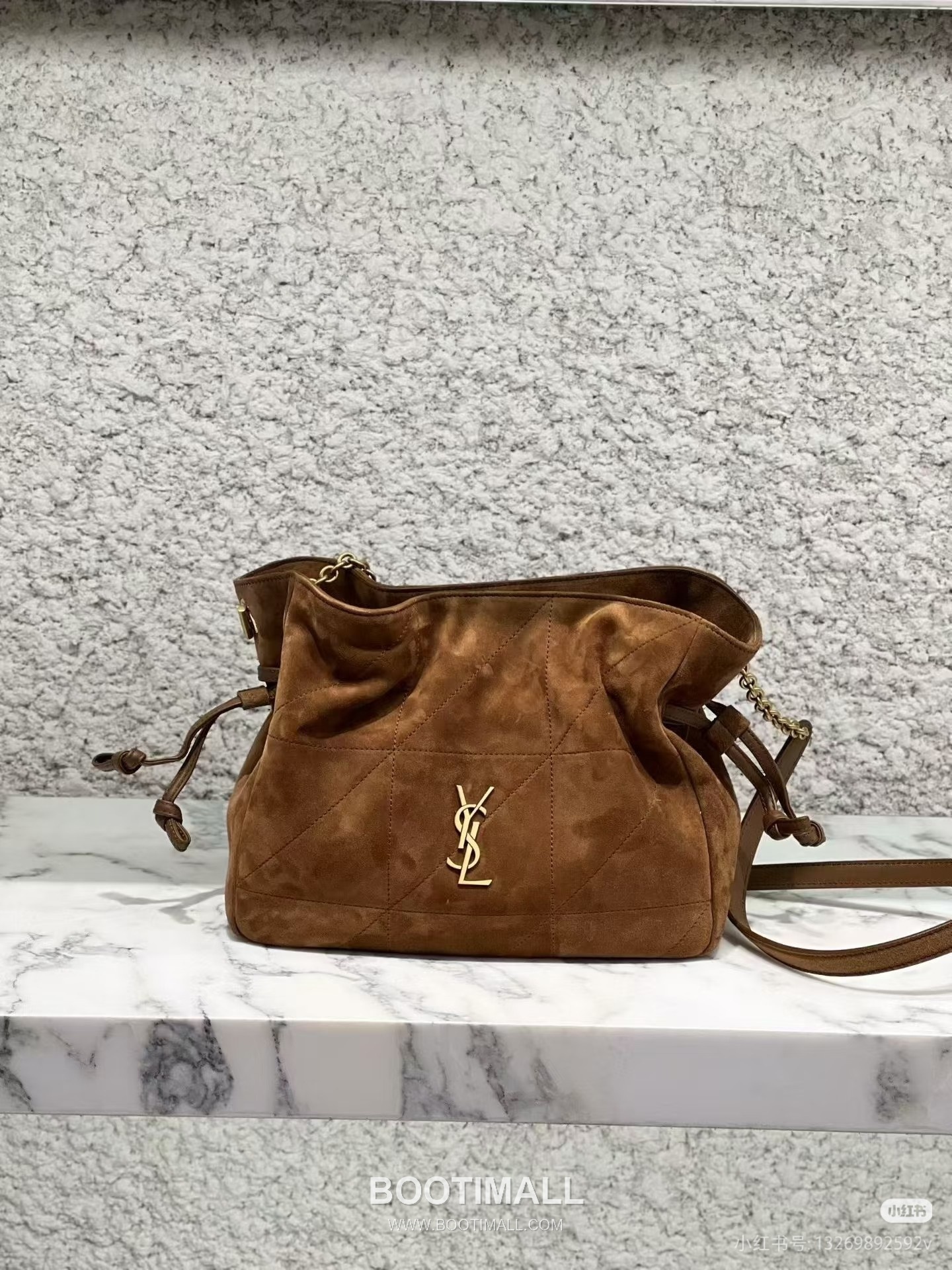 Saint Laurent Jamie 4.3 Baby Suede Lambskin Brown Tote Bag 생로랑 제이미 4.3 베이비 스웨이드 램스킨 브라운 토트백 26cm 12