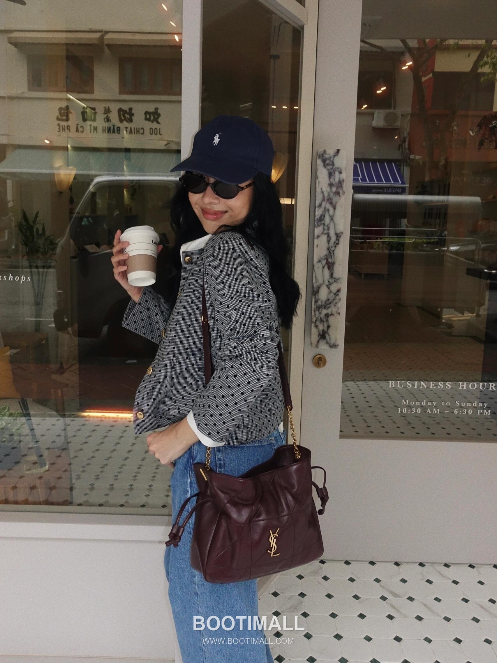 Saint Laurent Jamie 4.3 Lambskin Burgundy Tote Bag 생로랑 제이미 4.3 8627121680900 램스킨 버건디 토트백 26cm 7