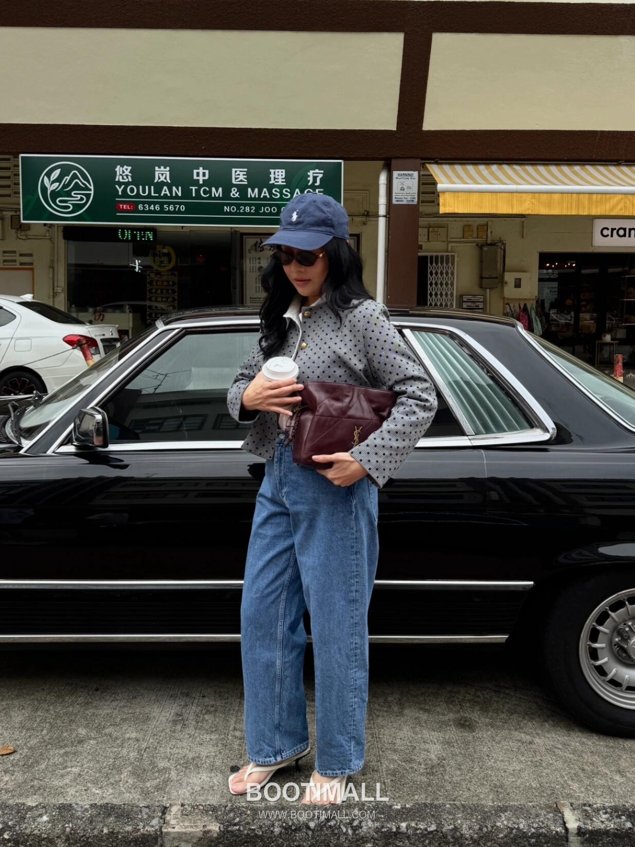 Saint Laurent Jamie 4.3 Lambskin Burgundy Tote Bag 생로랑 제이미 4.3 8627121680900 램스킨 버건디 토트백 26cm 8