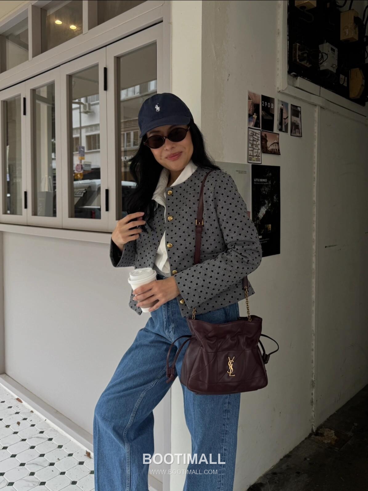 Saint Laurent Jamie 4.3 Lambskin Burgundy Tote Bag 생로랑 제이미 4.3 8627121680900 램스킨 버건디 토트백 26cm 9