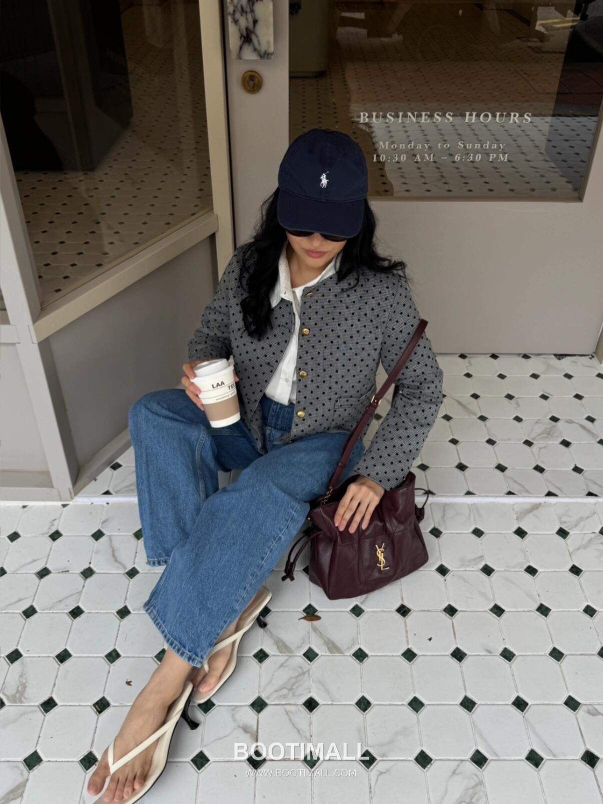 Saint Laurent Jamie 4.3 Lambskin Burgundy Tote Bag 생로랑 제이미 4.3 8627121680900 램스킨 버건디 토트백 26cm 10