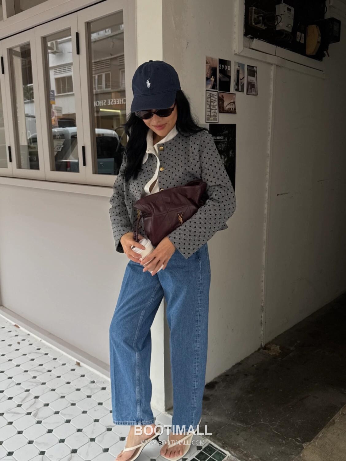 Saint Laurent Jamie 4.3 Lambskin Burgundy Tote Bag 생로랑 제이미 4.3 8627121680900 램스킨 버건디 토트백 26cm 12