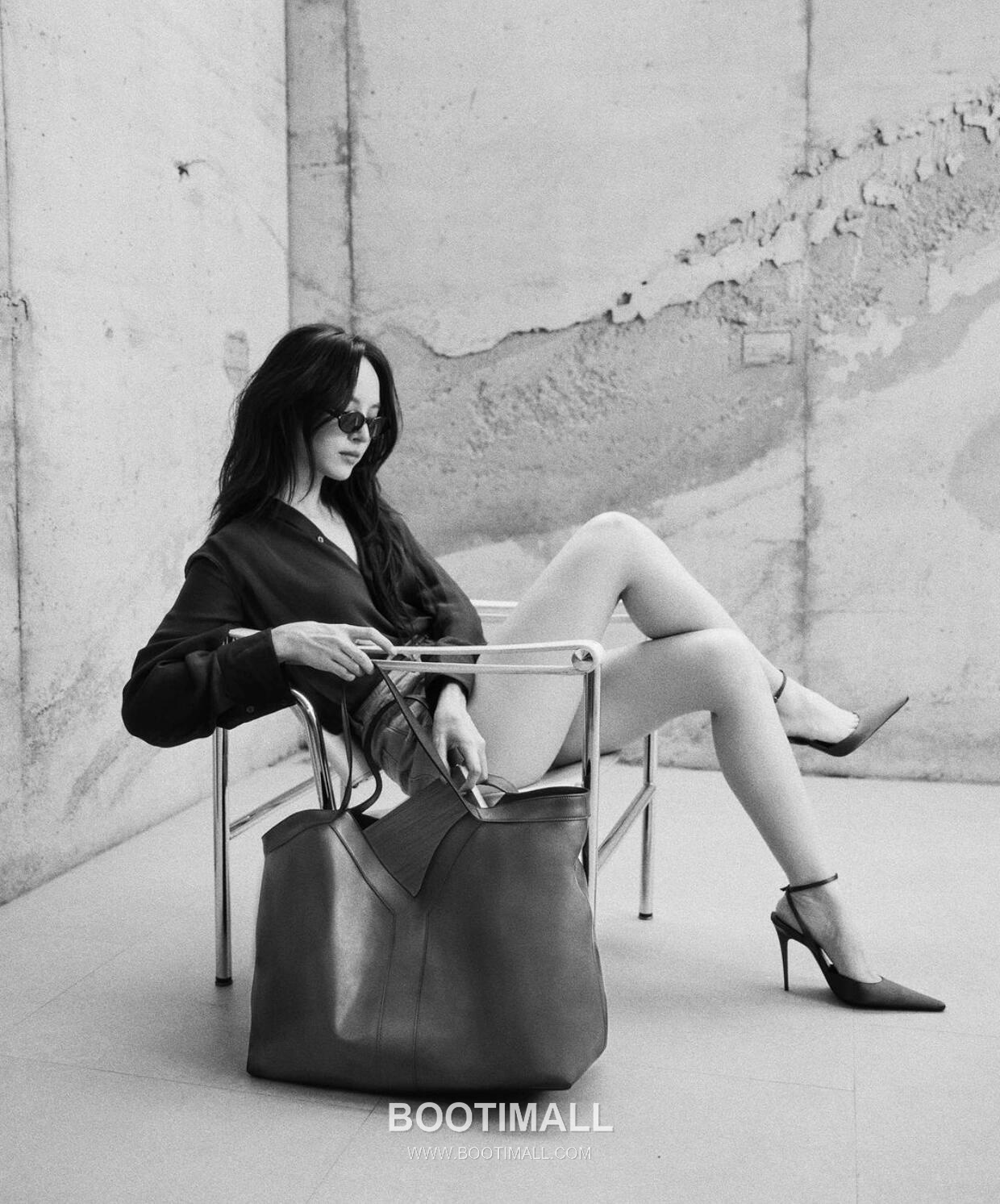 Y Motif Slouchy Shopper Cowhide Leather Bag Y 모티프 슬라우치 쇼퍼 소가죽 60cm 23