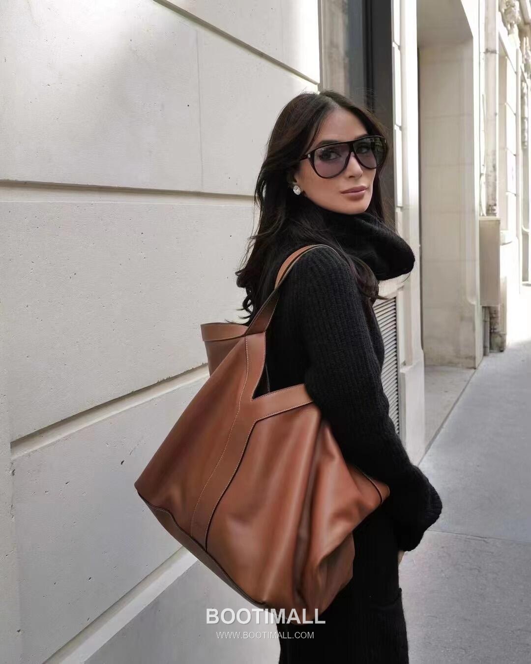 Y Motif Calfskin Shopper Bag Y 모티프 카프스킨 쇼퍼 60cm 7