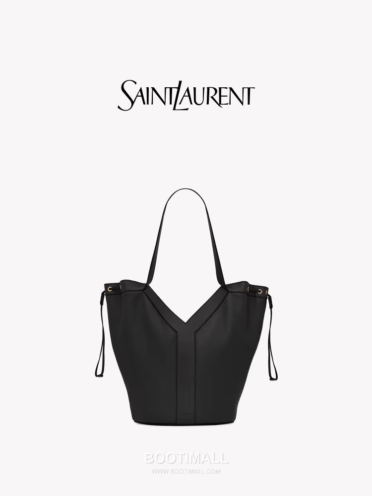 Saint Laurent Large Hobo Y-Stitch Drawstring Grained Leather Tote Bag 생로랑 라지 호보 Y 스티치 드로우스트링 그레인드 레더 토트백 50cm 5