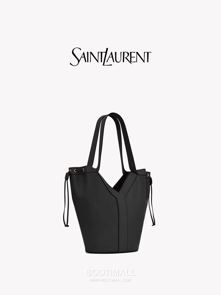 Saint Laurent Large Hobo Y-Stitch Drawstring Grained Leather Tote Bag 생로랑 라지 호보 Y 스티치 드로우스트링 그레인드 레더 토트백 50cm 6