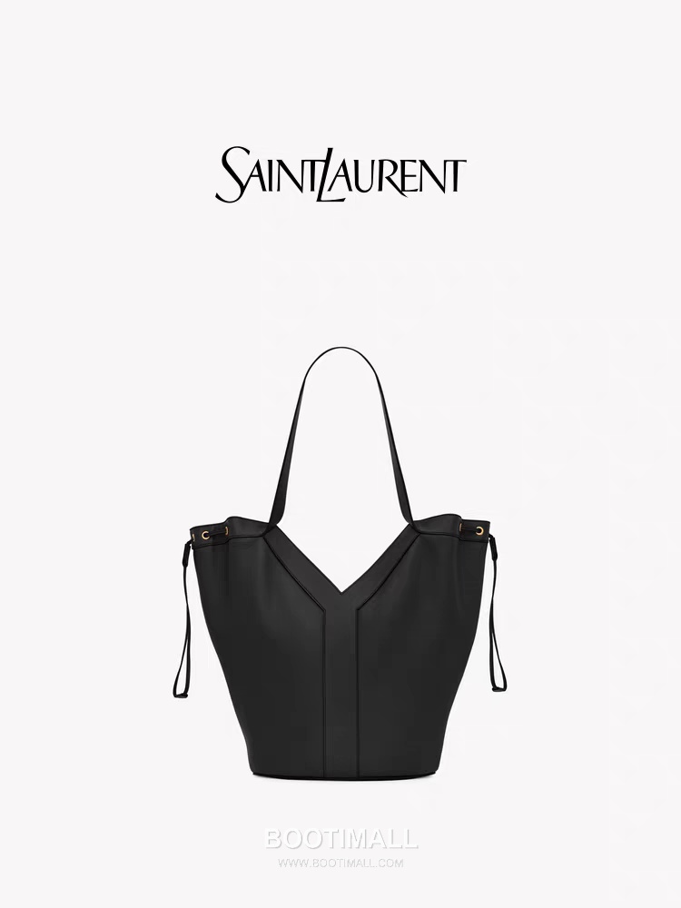 Saint Laurent Large Hobo Y-Stitch Drawstring Grained Leather Tote Bag 생로랑 라지 호보 Y 스티치 드로우스트링 그레인드 레더 토트백 50cm 7