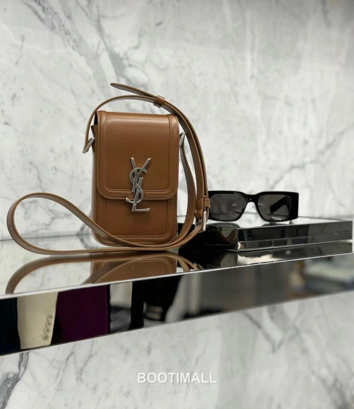 Saint Laurent Solferino Phone Pouch 753963 Box Calfskin Caramel Crossbody Bag 생로랑 솔페리노 폰 파우치 753963 박스 카프스킨 카라멜 크로스백 18cm 7