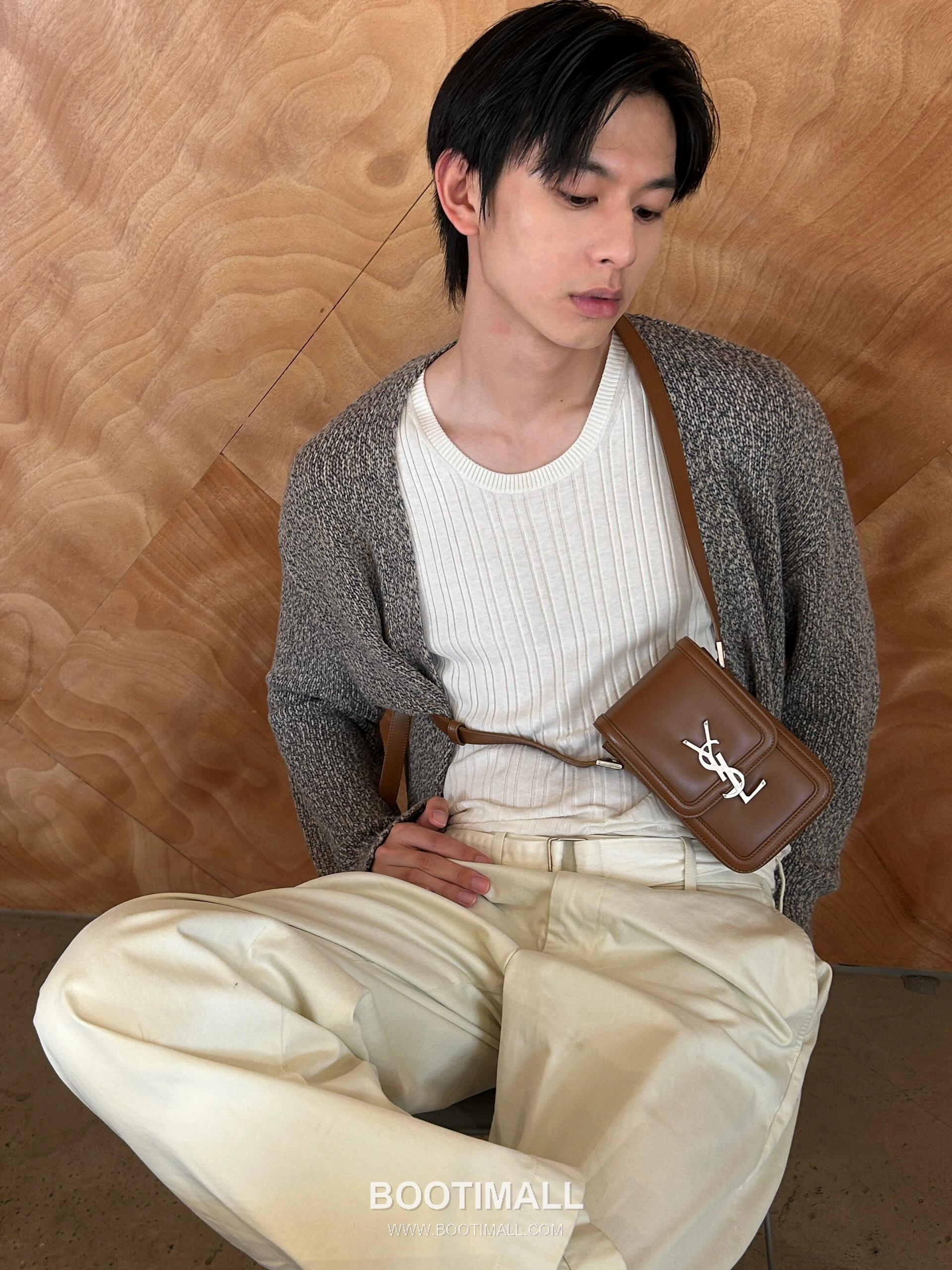 Saint Laurent Solferino Phone Pouch 753963 Box Calfskin Caramel Crossbody Bag 생로랑 솔페리노 폰 파우치 753963 박스 카프스킨 카라멜 크로스백 18cm 20