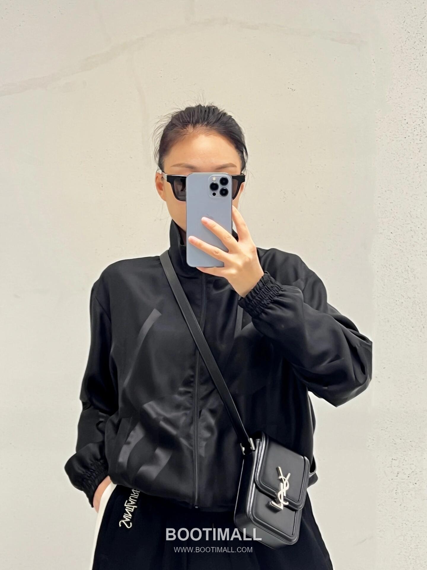 Saint Laurent Solferino Phone Box Calfskin Black Crossbody Bag 생로랑 솔페리노 폰 박스 카프스킨 블랙 크로스백 18cm 4