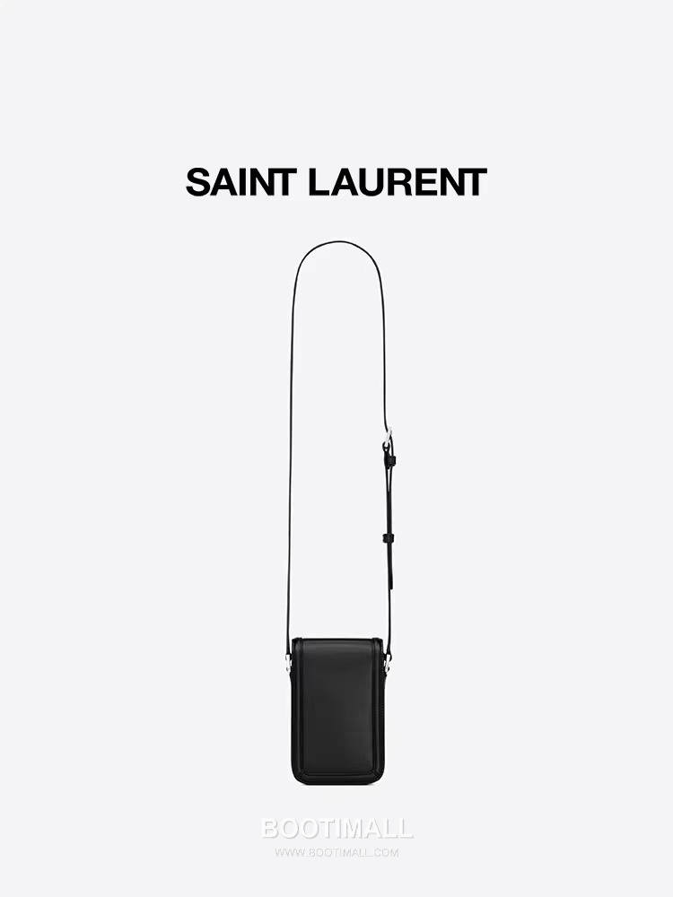 Saint Laurent Solferino Phone Box Calfskin Black Crossbody Bag 생로랑 솔페리노 폰 박스 카프스킨 블랙 크로스백 18cm 16