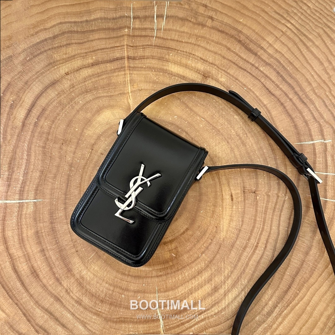 Saint Laurent Solferino Phone Box Calfskin Black Crossbody Bag 생로랑 솔페리노 폰 박스 카프스킨 블랙 크로스백 18cm 17