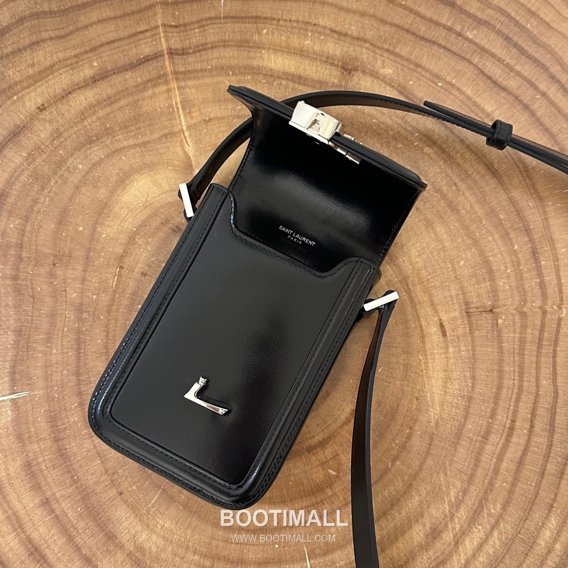 Saint Laurent Solferino Phone Box Calfskin Black Crossbody Bag 생로랑 솔페리노 폰 박스 카프스킨 블랙 크로스백 18cm 23