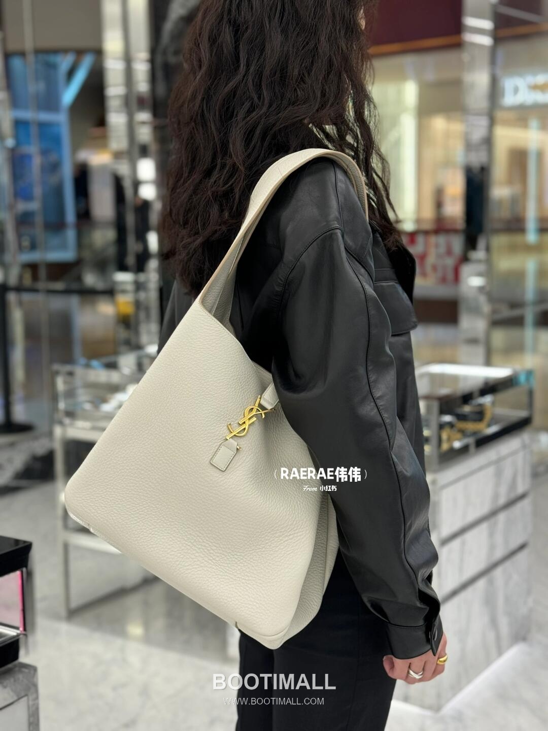 Saint Laurent BEA Deerskin Shopping Tote Bag 76343516801280 생로랑 BEA 디어스킨 쇼핑 토트백 50cm 2