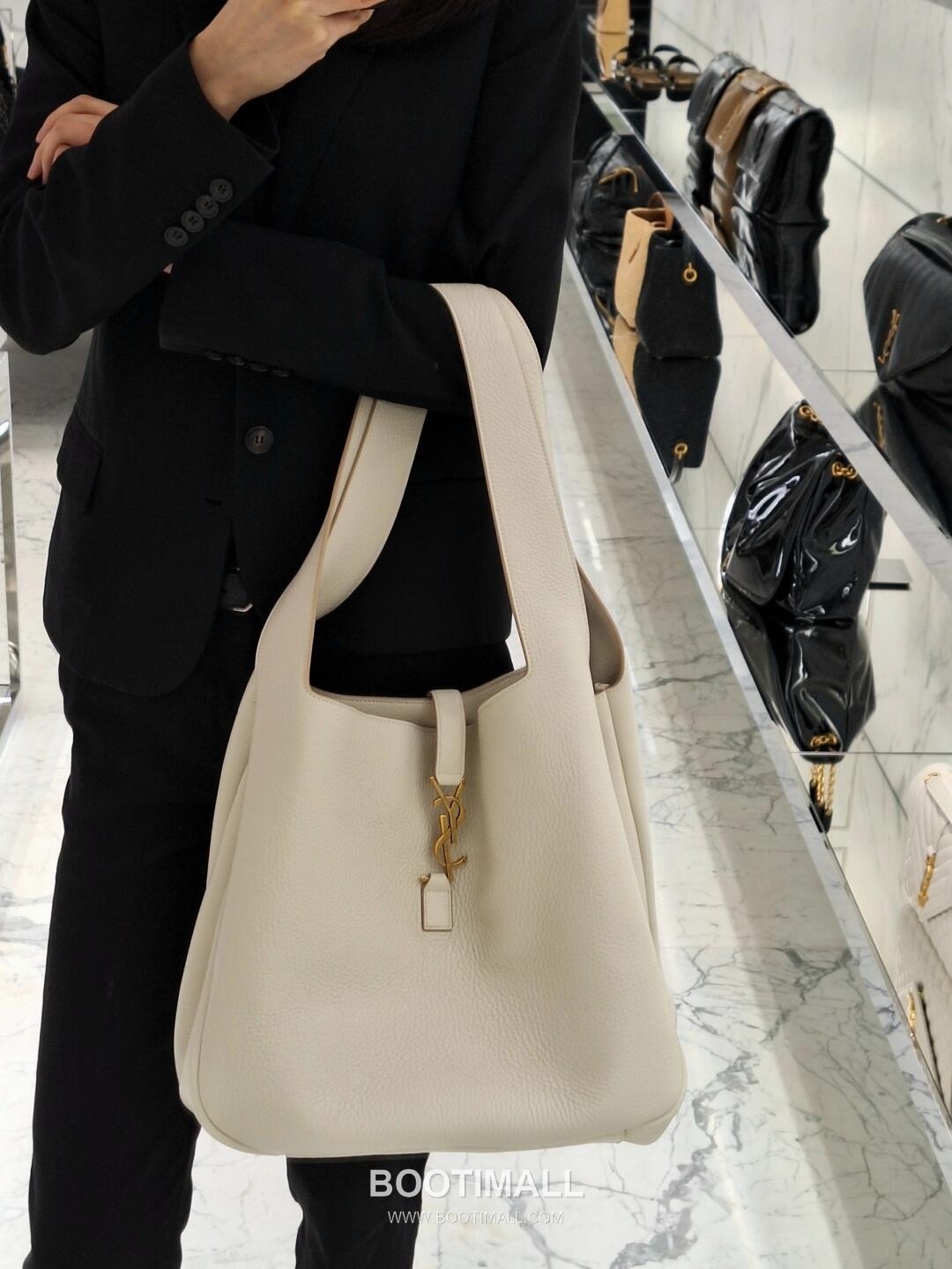 Saint Laurent BEA Deerskin Shopping Tote Bag 76343516801280 생로랑 BEA 디어스킨 쇼핑 토트백 50cm 6