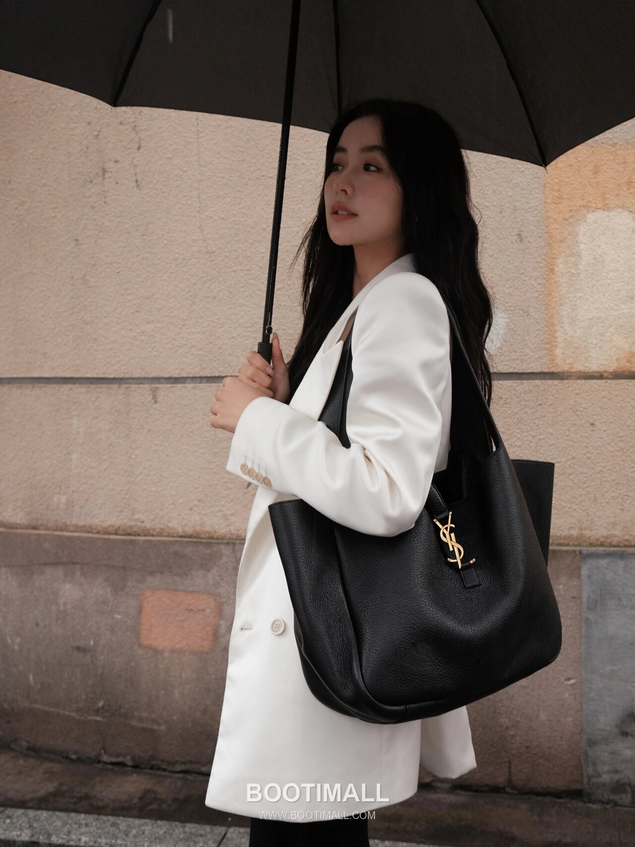 Saint Laurent BEA Deerskin Shopping Tote Bag 76343516801280 생로랑 BEA 디어스킨 쇼핑 토트백 50cm 18