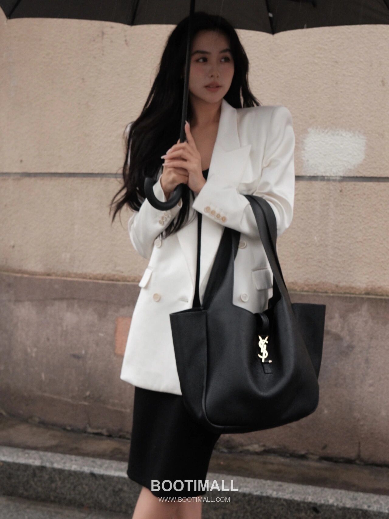 Saint Laurent BEA Deerskin Shopping Tote Bag 76343516801280 생로랑 BEA 디어스킨 쇼핑 토트백 50cm 20