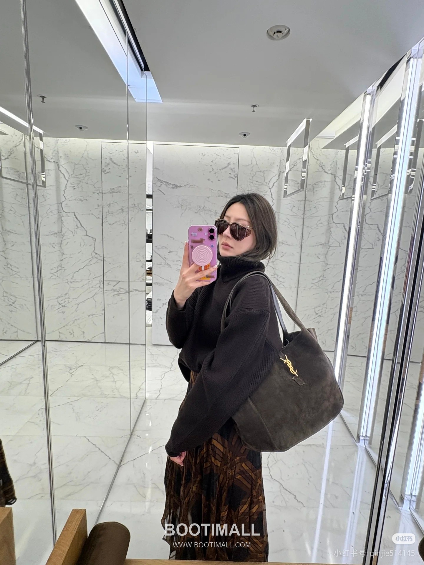 Saint Laurent BEA Leather Shopping Tote Bag 76343516801280 생로랑 BEA 레더 쇼핑 토트백 50cm 2