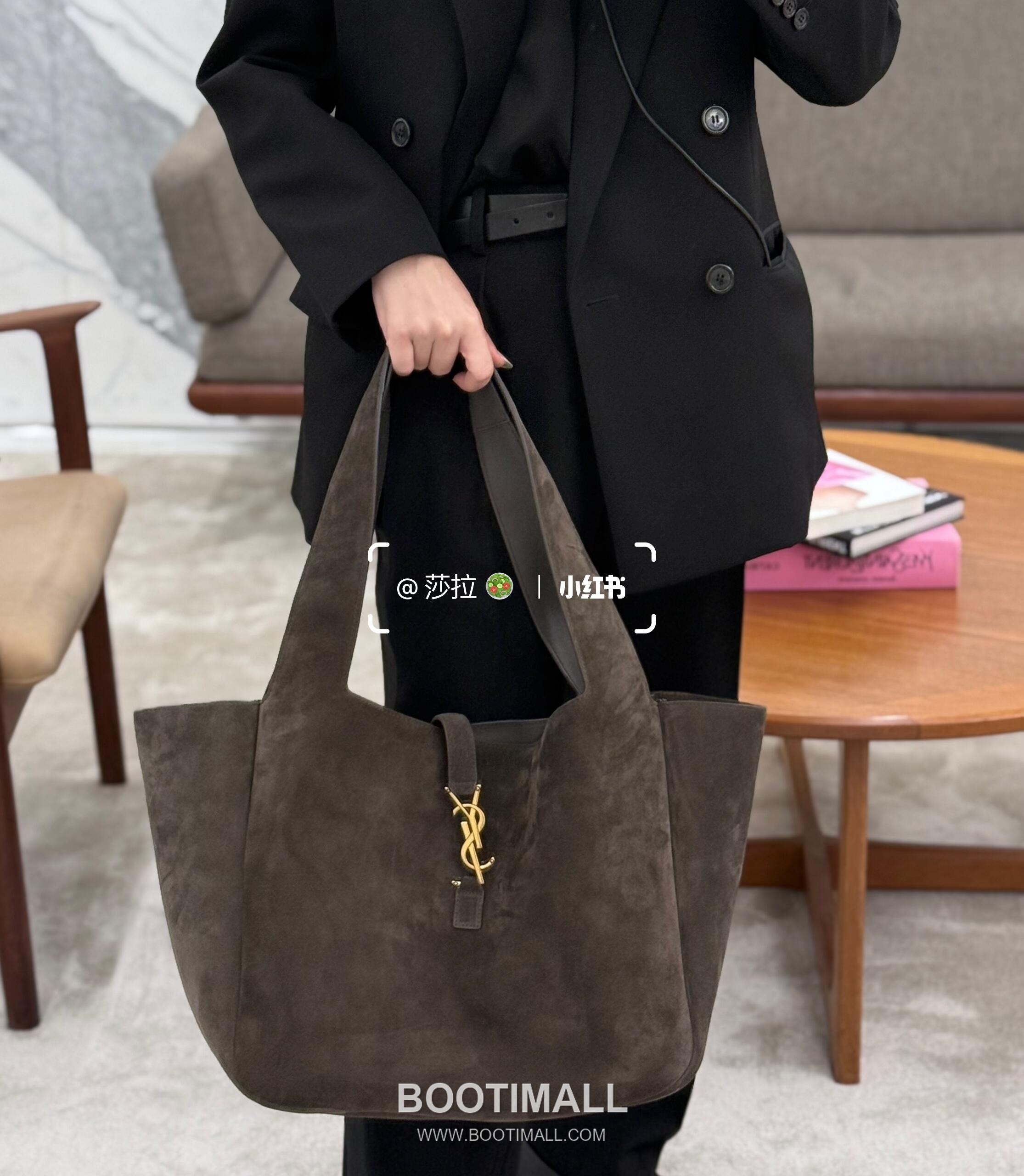 Saint Laurent BEA Leather Shopping Tote Bag 76343516801280 생로랑 BEA 레더 쇼핑 토트백 50cm 4