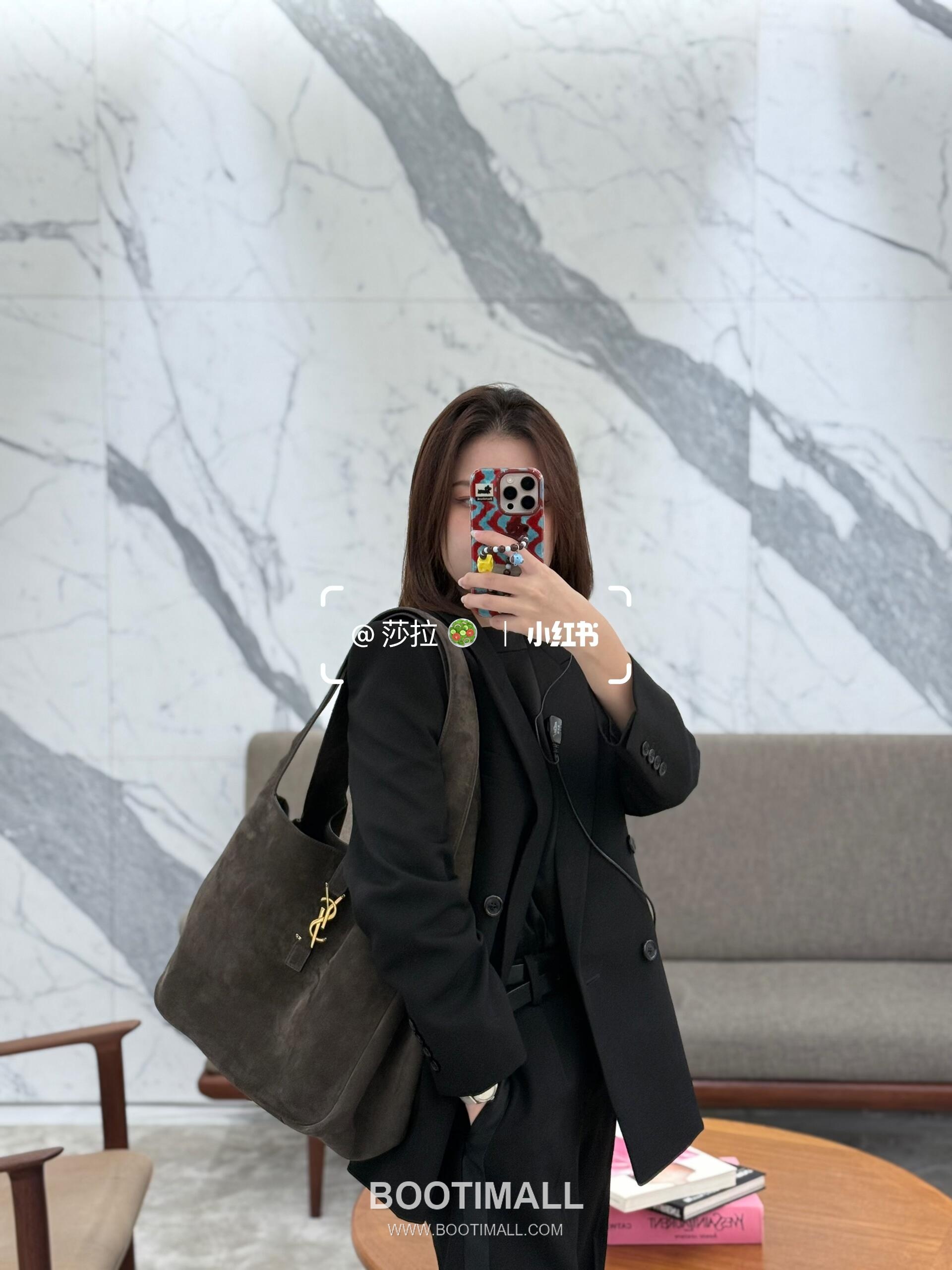 Saint Laurent BEA Leather Shopping Tote Bag 76343516801280 생로랑 BEA 레더 쇼핑 토트백 50cm 5