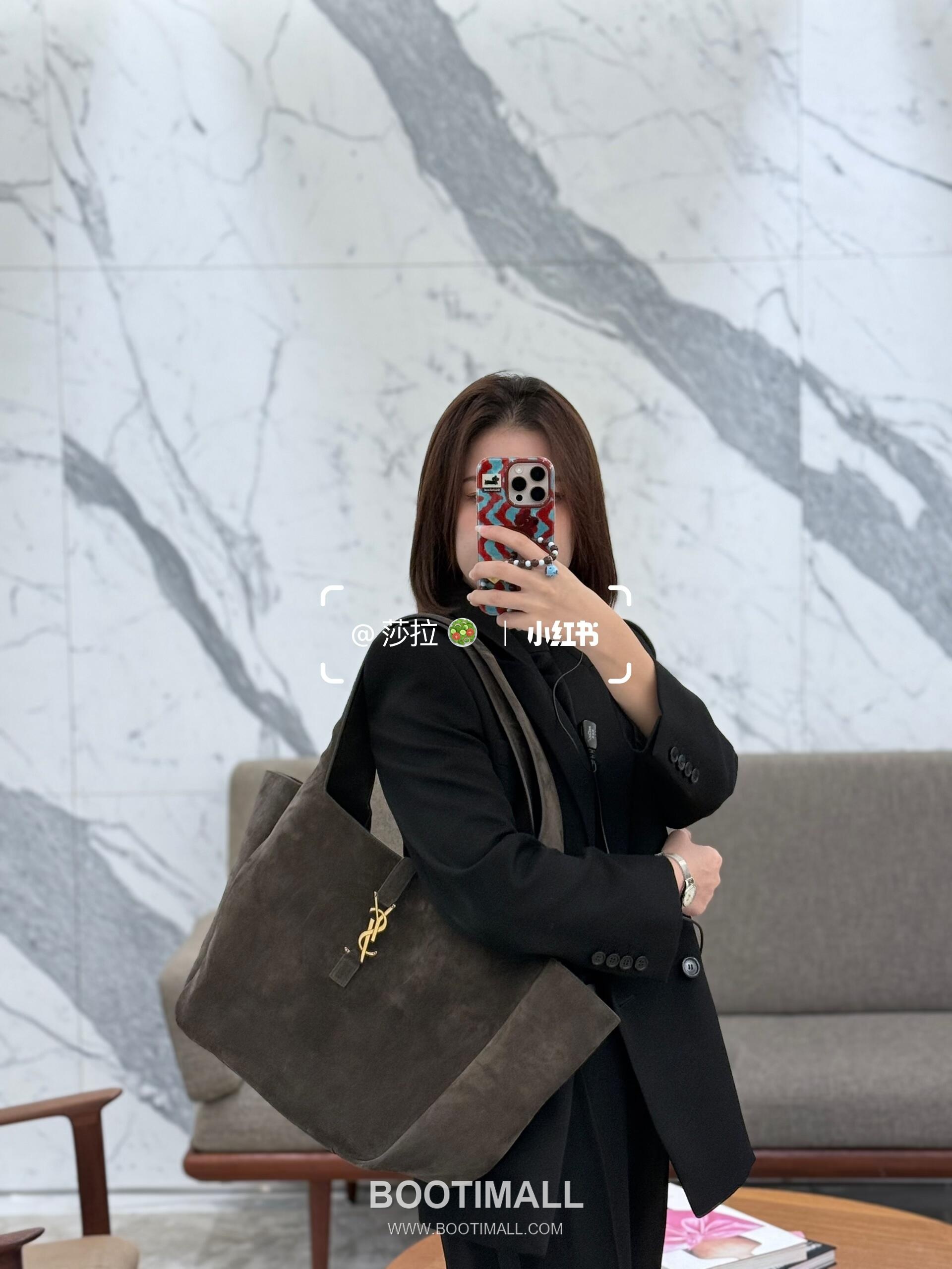 Saint Laurent BEA Leather Shopping Tote Bag 76343516801280 생로랑 BEA 레더 쇼핑 토트백 50cm 6