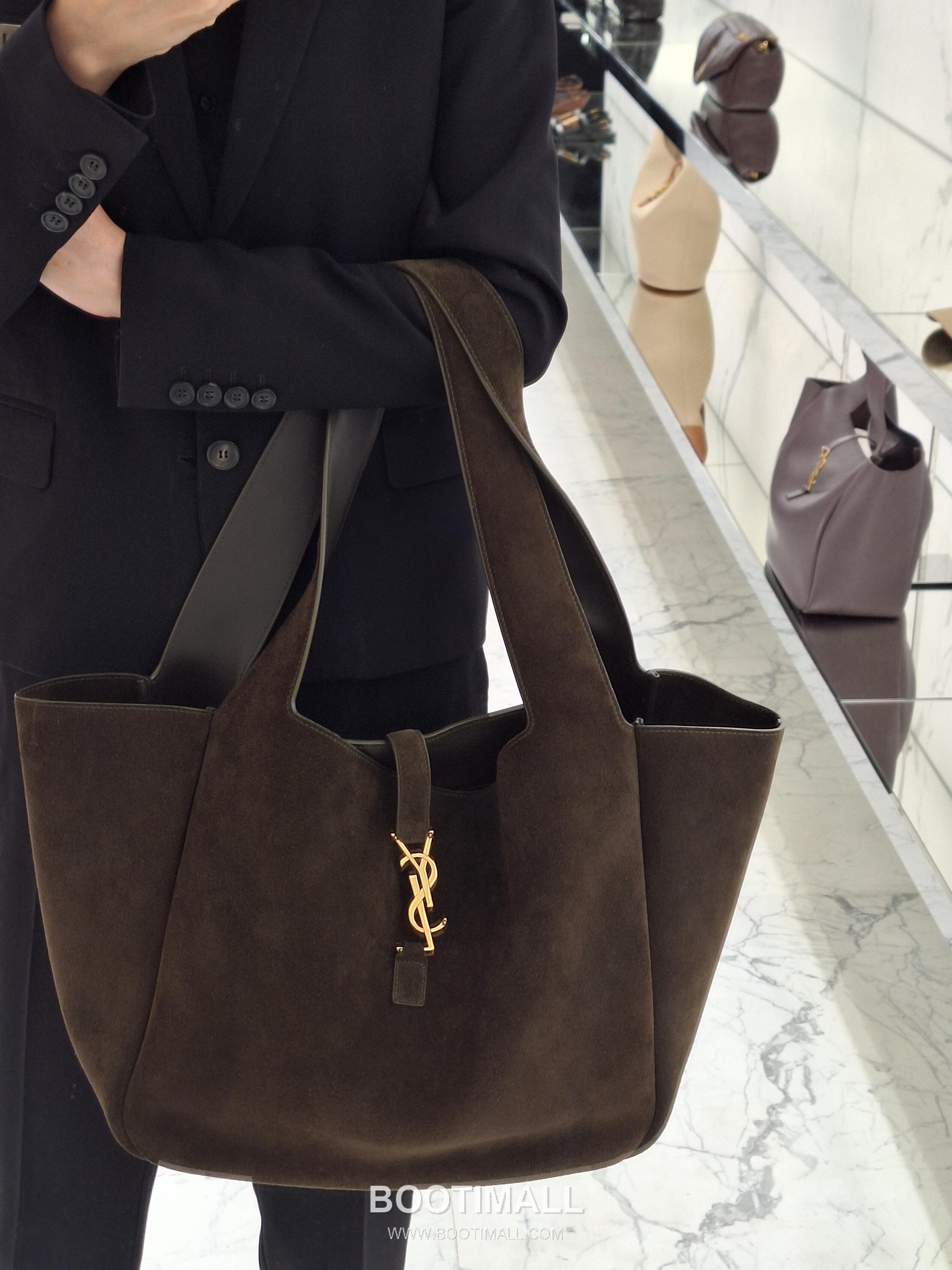 Saint Laurent BEA Leather Shopping Tote Bag 76343516801280 생로랑 BEA 레더 쇼핑 토트백 50cm 10