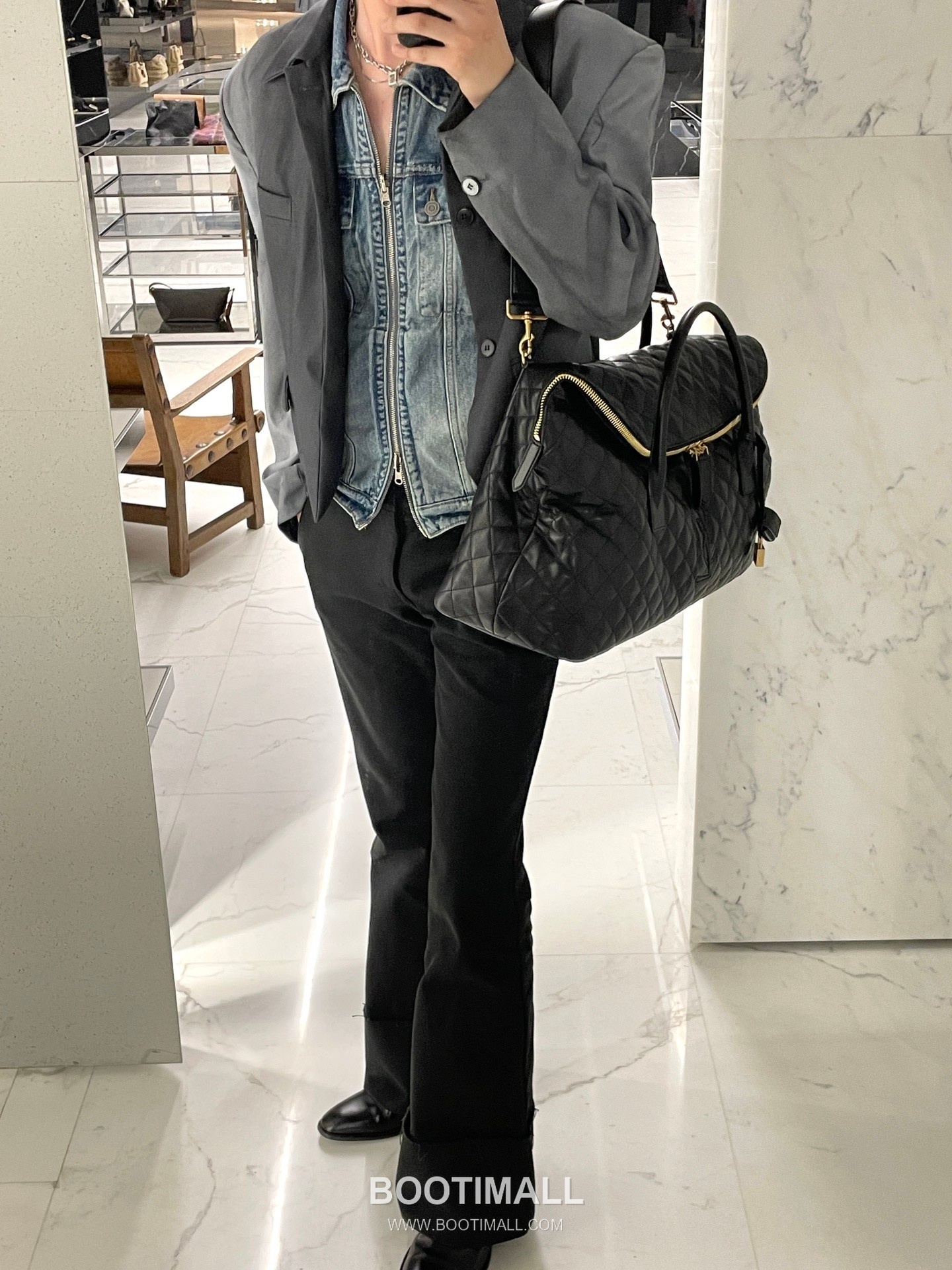 Saint Laurent ES Giant Quilted Leather Travel Bag 73600916801480 생로랑 ES 자이언트 퀼팅 레더 트래블백 56cm 3