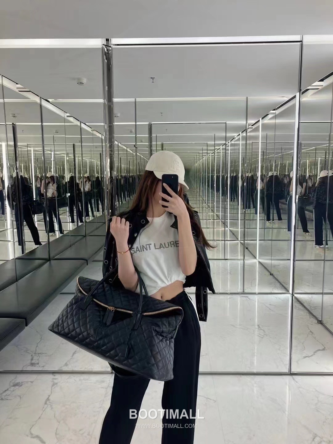 Saint Laurent ES Giant Quilted Leather Travel Bag 73600916801480 생로랑 ES 자이언트 퀼팅 레더 트래블백 56cm 8