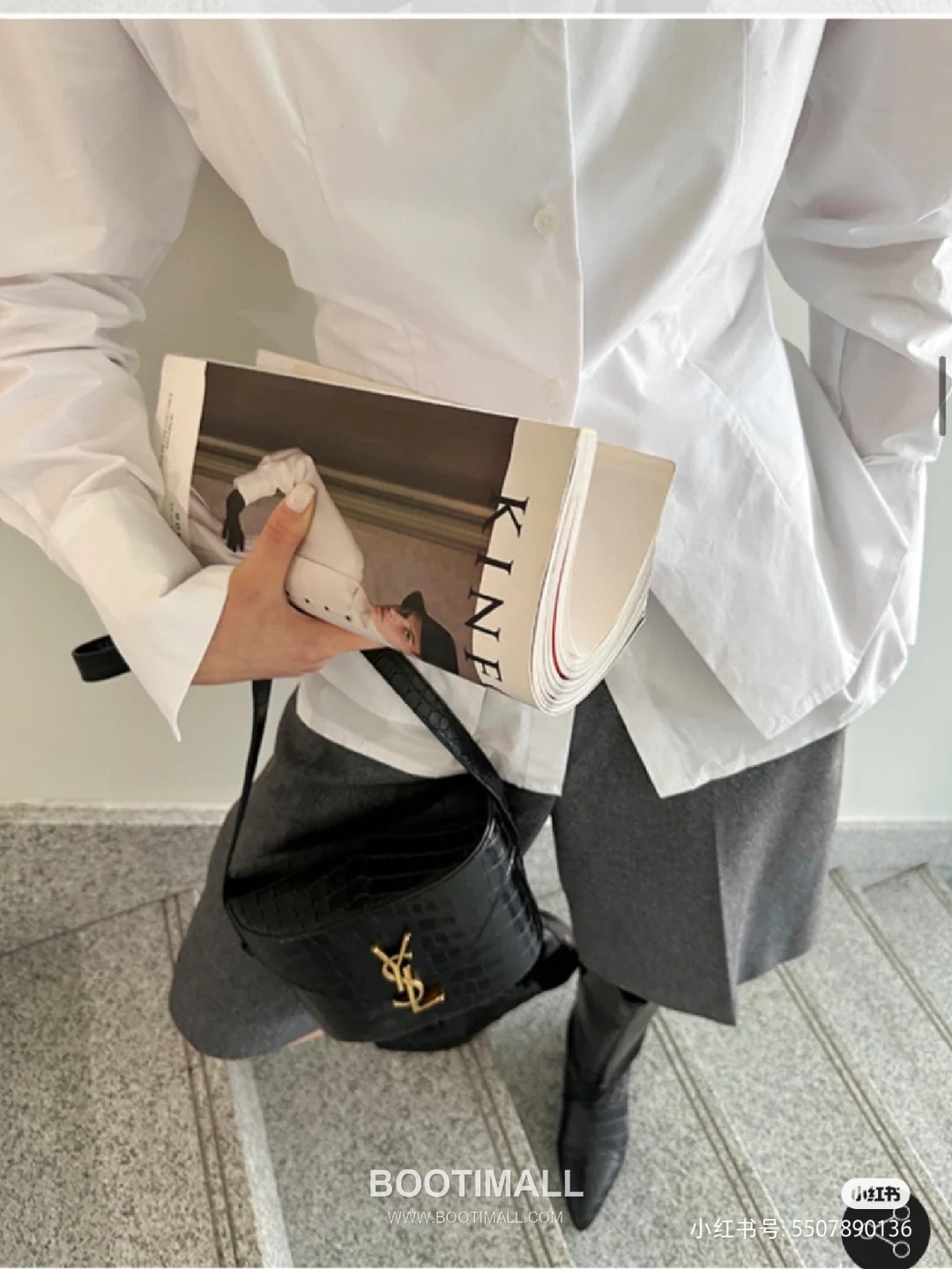 Saint Laurent June Box Croc Embossed Quilted Lambskin Top Handle Bag 7100801680780 생로랑 준 박스 크로크 엠보스 퀼팅 램스킨 탑핸들백 19cm 3