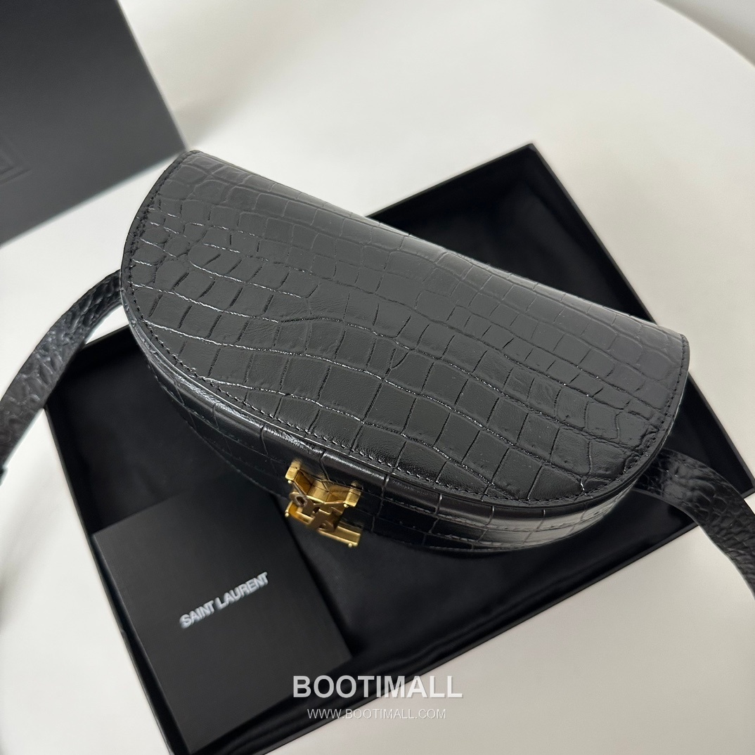 Saint Laurent June Box Croc Embossed Quilted Lambskin Top Handle Bag 7100801680780 생로랑 준 박스 크로크 엠보스 퀼팅 램스킨 탑핸들백 19cm 17