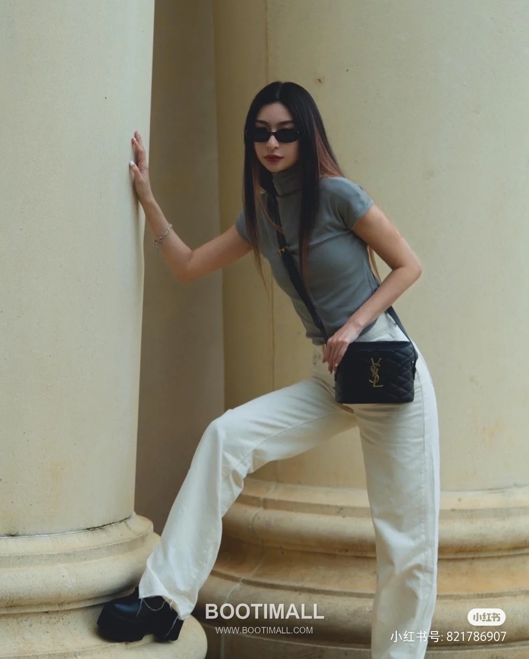 Saint Laurent June Box Croc Embossed Quilted Lambskin Top Handle Bag 7100801680780 생로랑 준 박스 크로크 엠보스 퀼팅 램스킨 탑핸들백 19cm 24