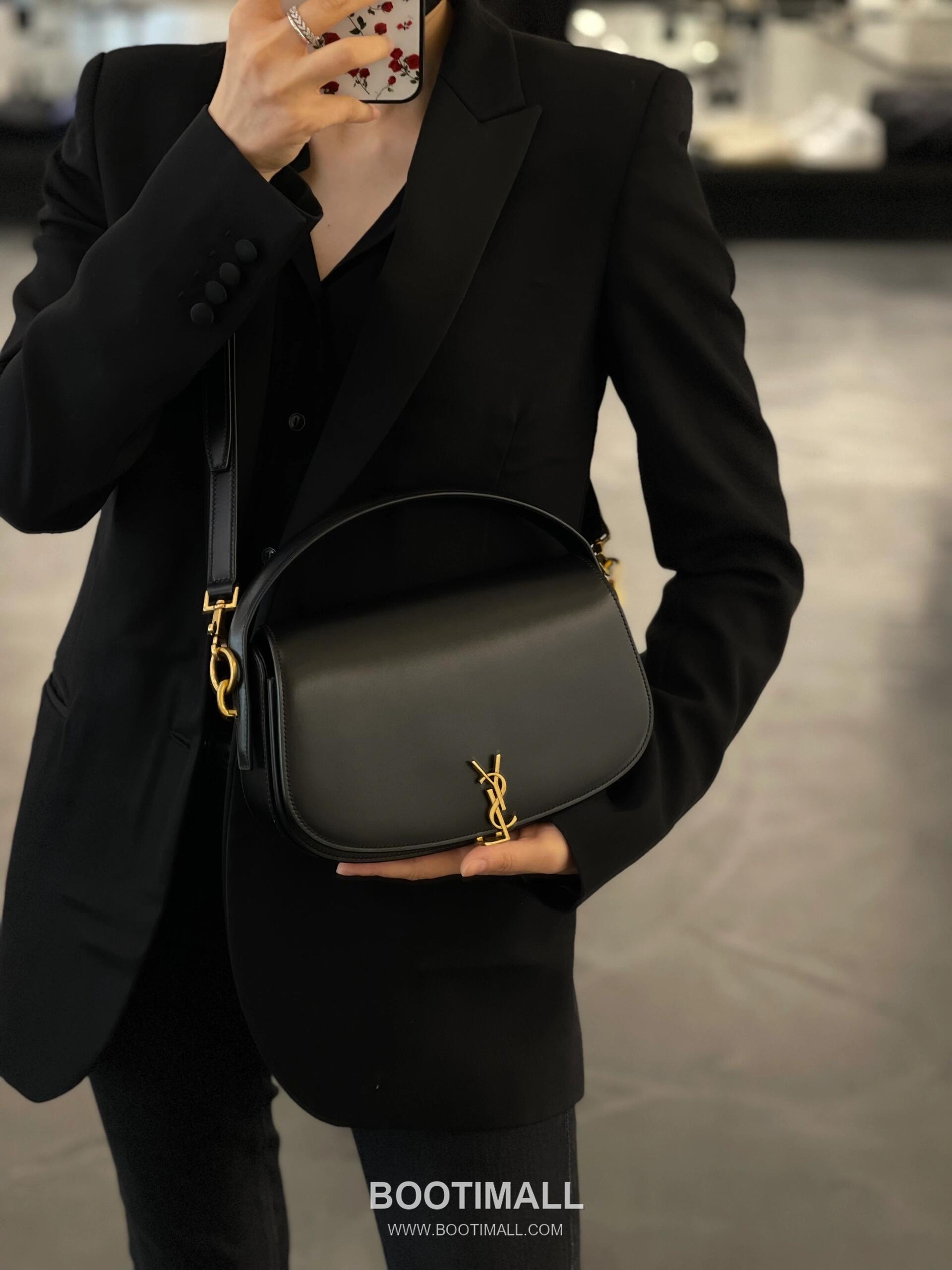Saint Laurent Voltaire Box Leather Top Handle Shoulder Bag 7876711680880 생로랑 볼테르 박스 레더 탑핸들 숄더백 24cm 2