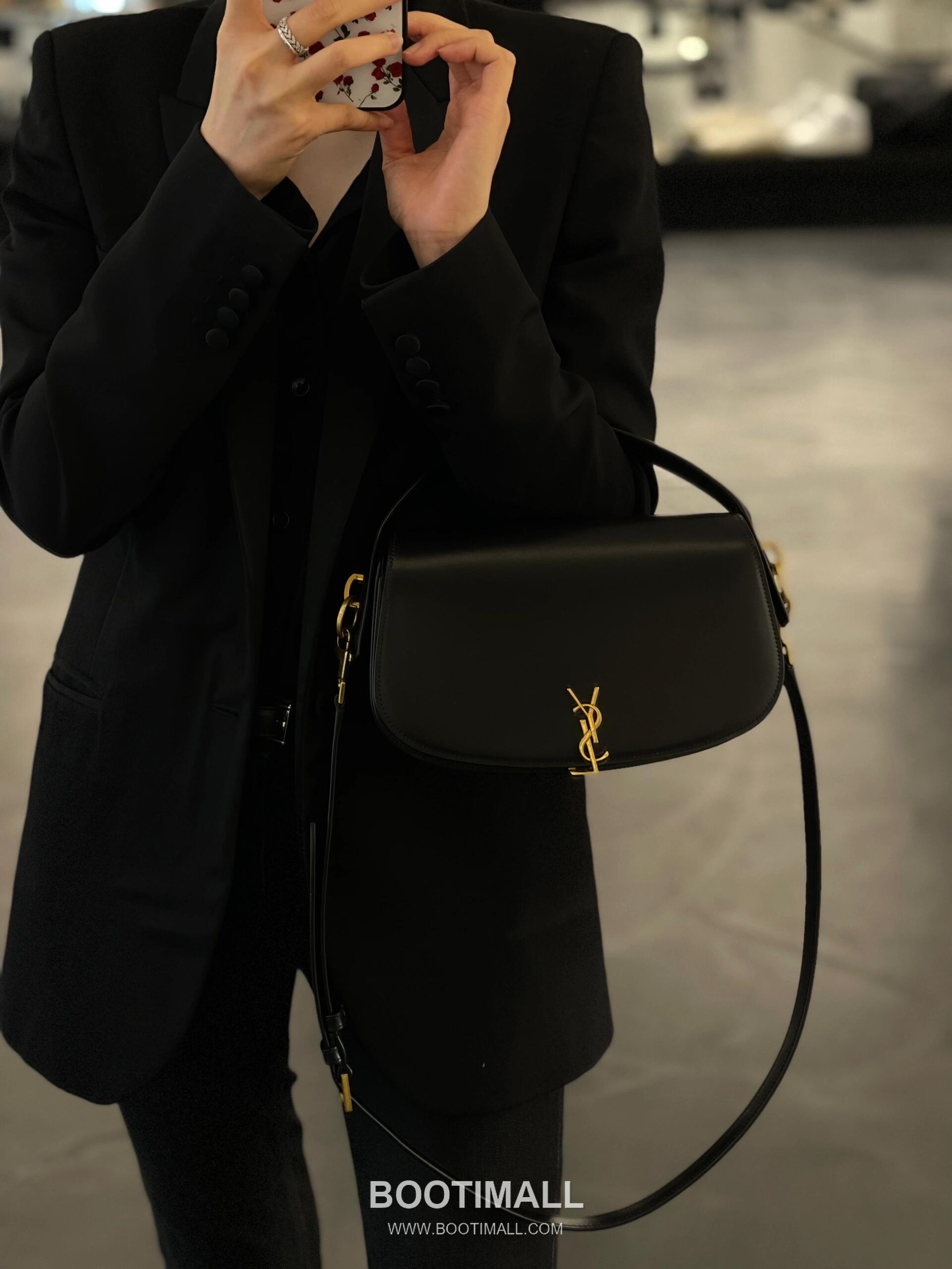 Saint Laurent Voltaire Box Leather Top Handle Shoulder Bag 7876711680880 생로랑 볼테르 박스 레더 탑핸들 숄더백 24cm 3