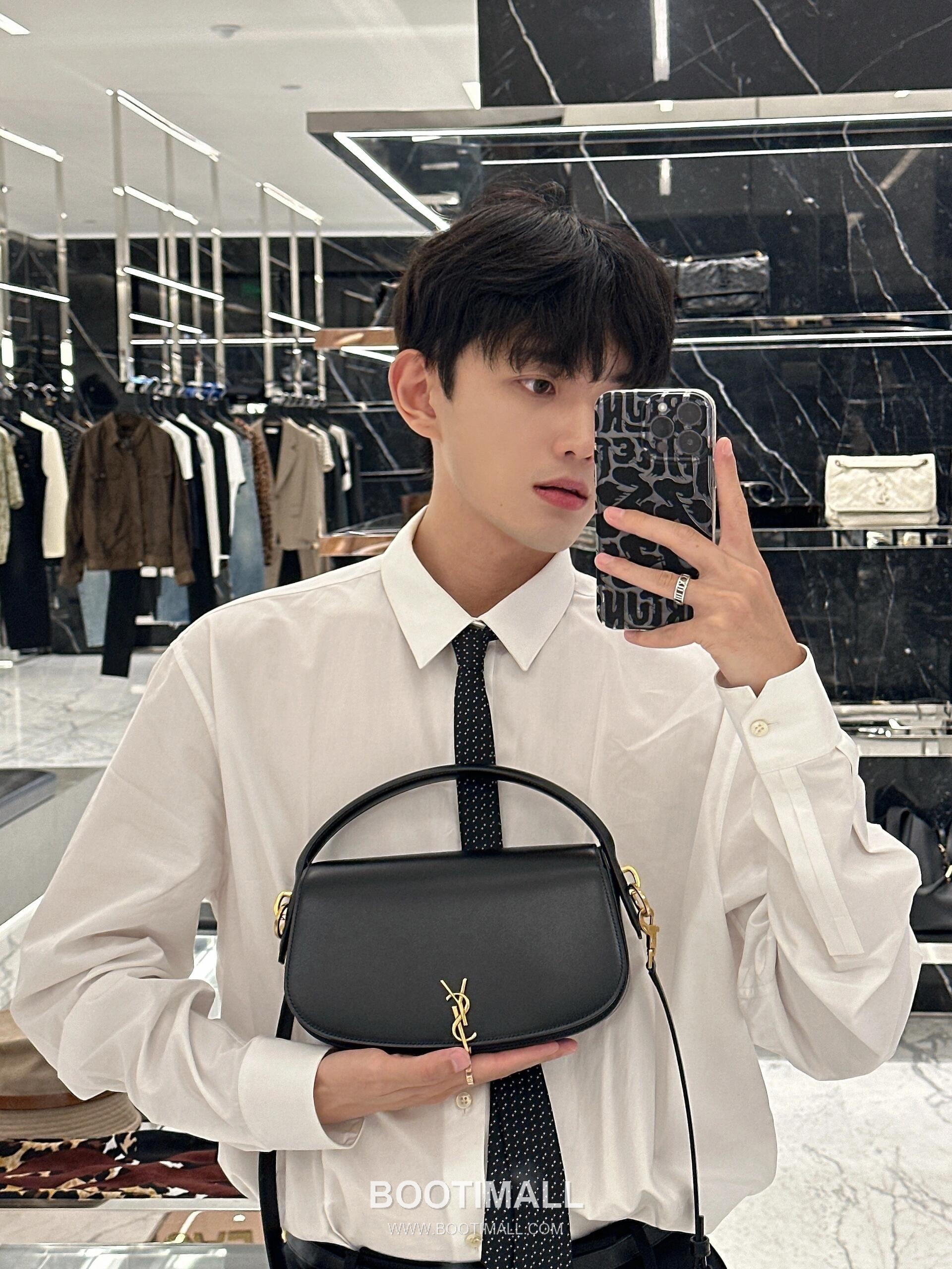 Saint Laurent Voltaire Box Leather Top Handle Shoulder Bag 7876711680880 생로랑 볼테르 박스 레더 탑핸들 숄더백 24cm 4