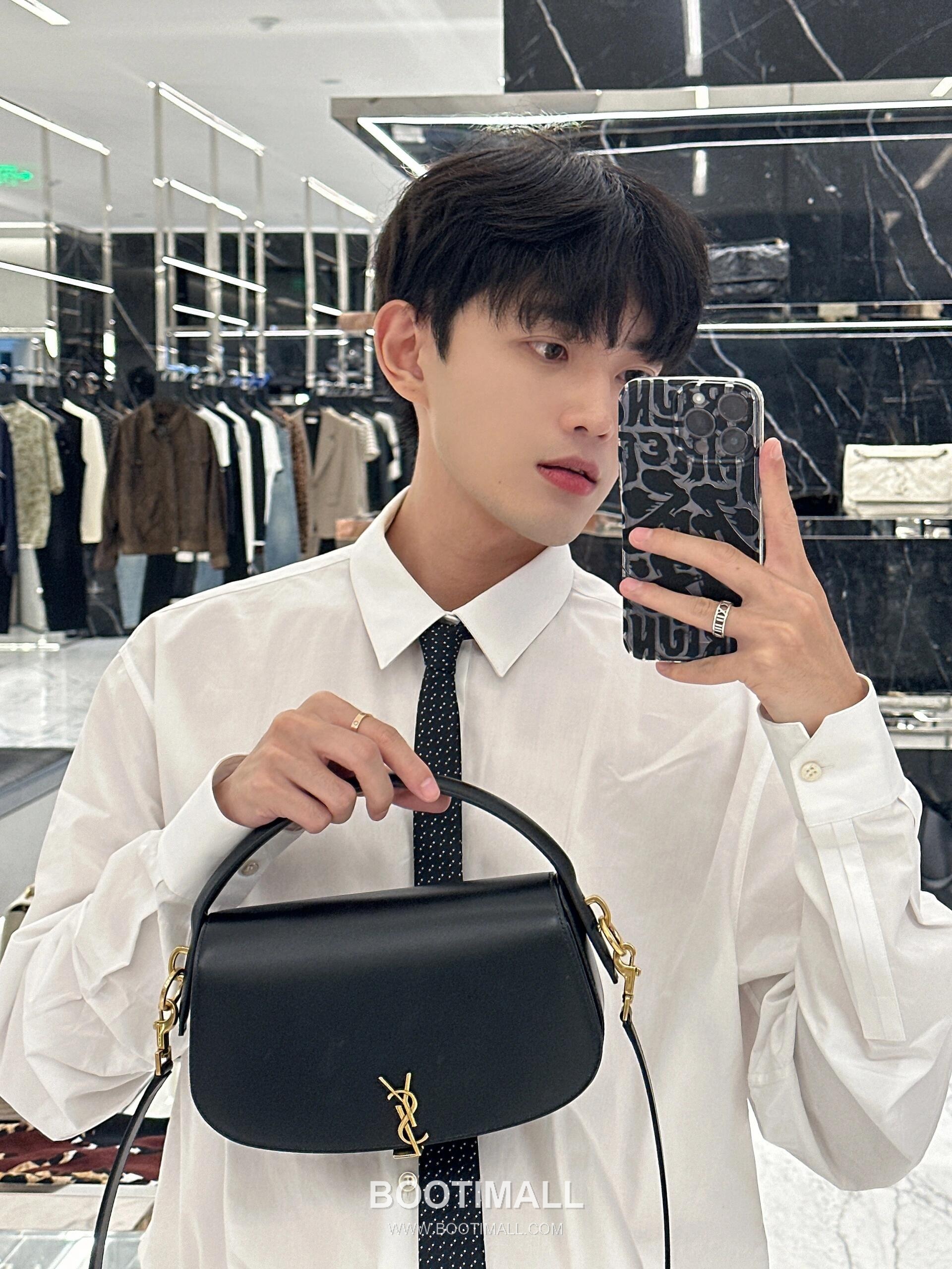 Saint Laurent Voltaire Box Leather Top Handle Shoulder Bag 7876711680880 생로랑 볼테르 박스 레더 탑핸들 숄더백 24cm 5