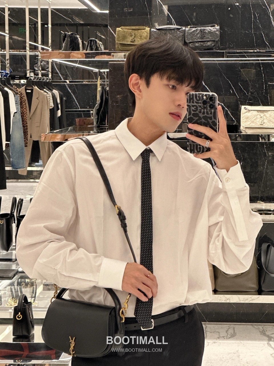 Saint Laurent Voltaire Box Leather Top Handle Shoulder Bag 7876711680880 생로랑 볼테르 박스 레더 탑핸들 숄더백 24cm 6