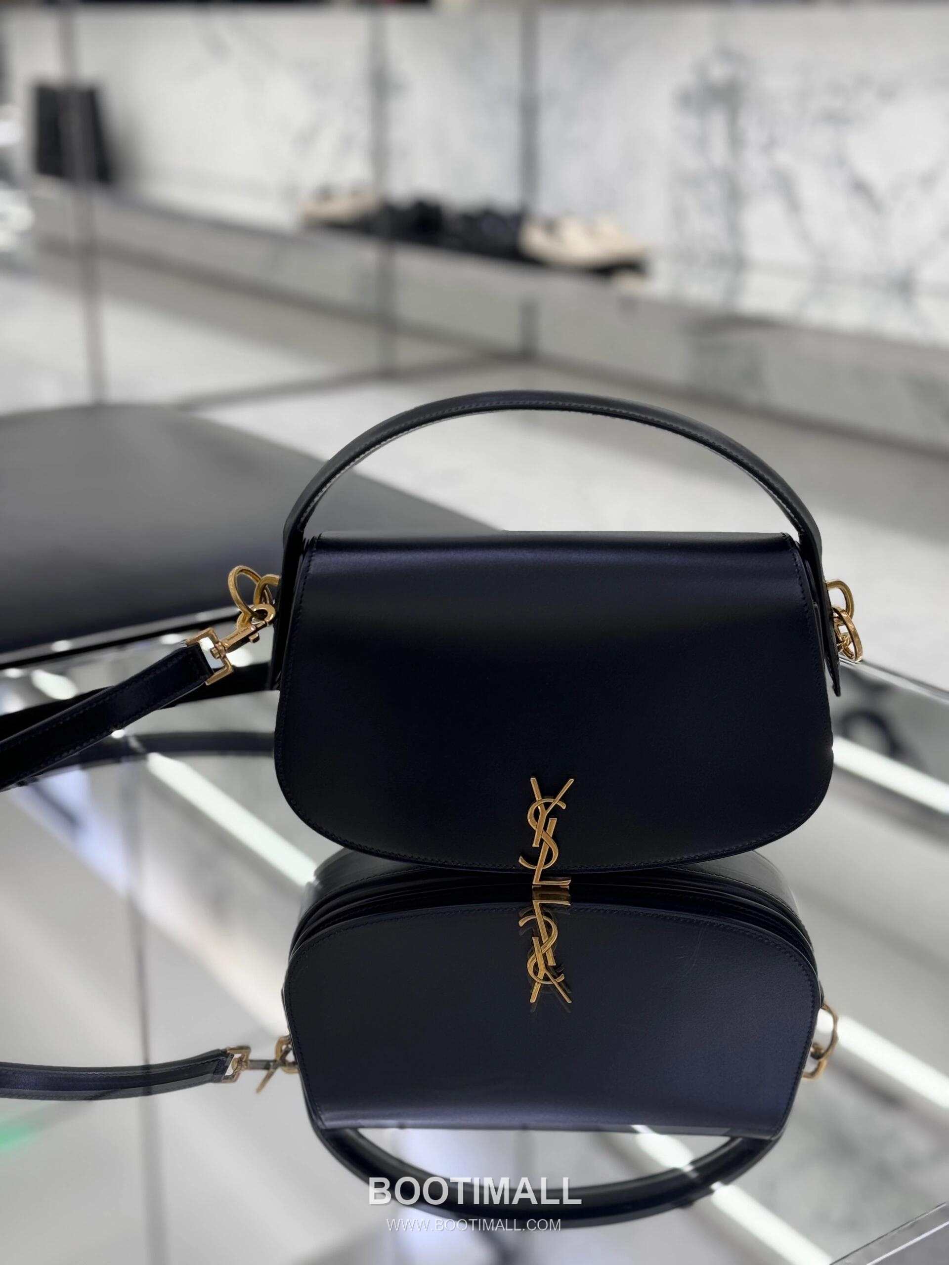 Saint Laurent Voltaire Box Leather Top Handle Shoulder Bag 7876711680880 생로랑 볼테르 박스 레더 탑핸들 숄더백 24cm 22