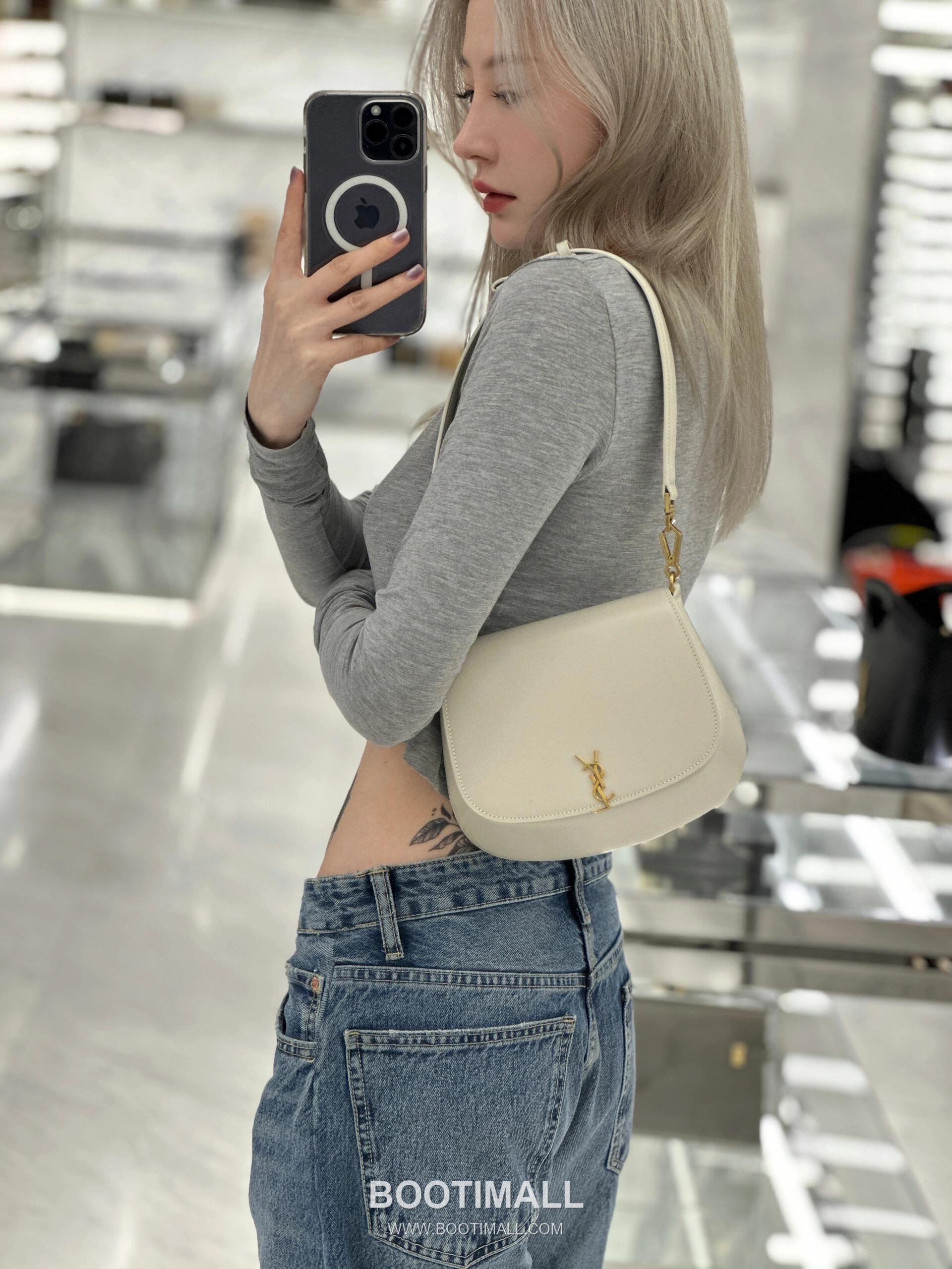 Saint Laurent Voltaire Box Leather Top Handle Shoulder Bag 8008461680880 생로랑 볼테르 박스 레더 탑핸들 숄더백 21cm 2