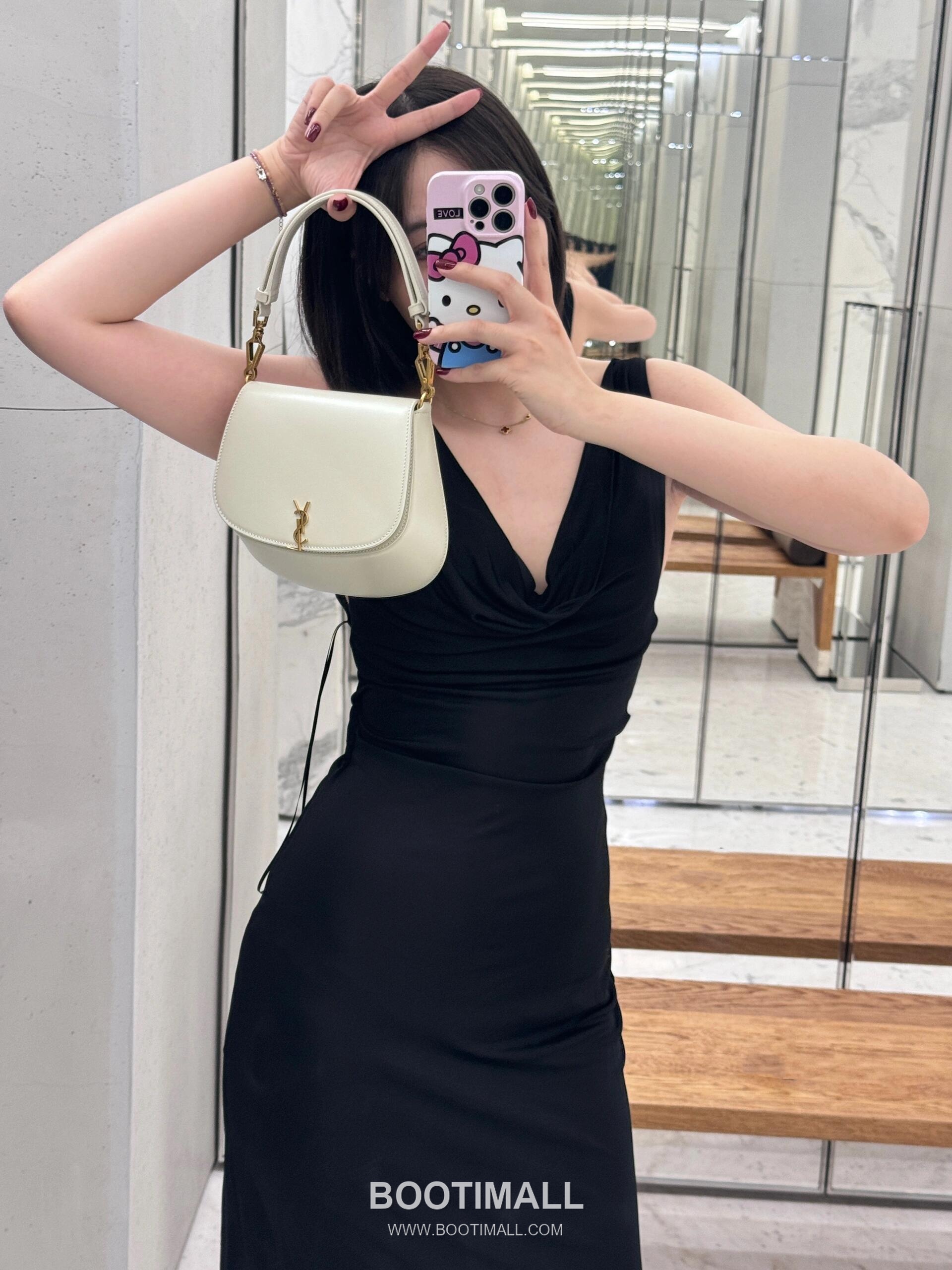 Saint Laurent Voltaire Box Leather Top Handle Shoulder Bag 8008461680880 생로랑 볼테르 박스 레더 탑핸들 숄더백 21cm 7