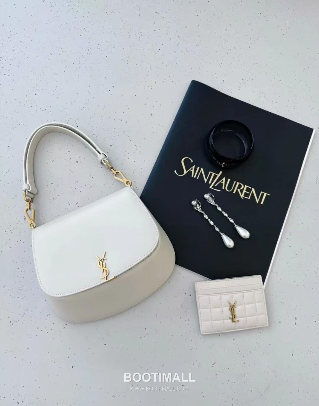 Saint Laurent Voltaire Box Leather Top Handle Shoulder Bag 8008461680880 생로랑 볼테르 박스 레더 탑핸들 숄더백 21cm 14