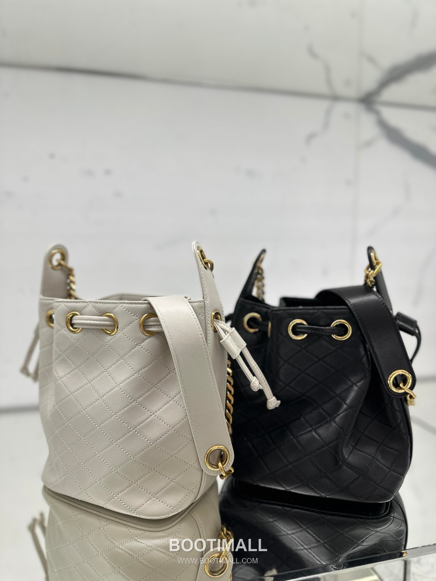 Saint Laurent Mini Quilted Lambskin Bucket Bag 840886168880 생로랑 미니 퀼팅 램스킨 버킷백 25cm 6