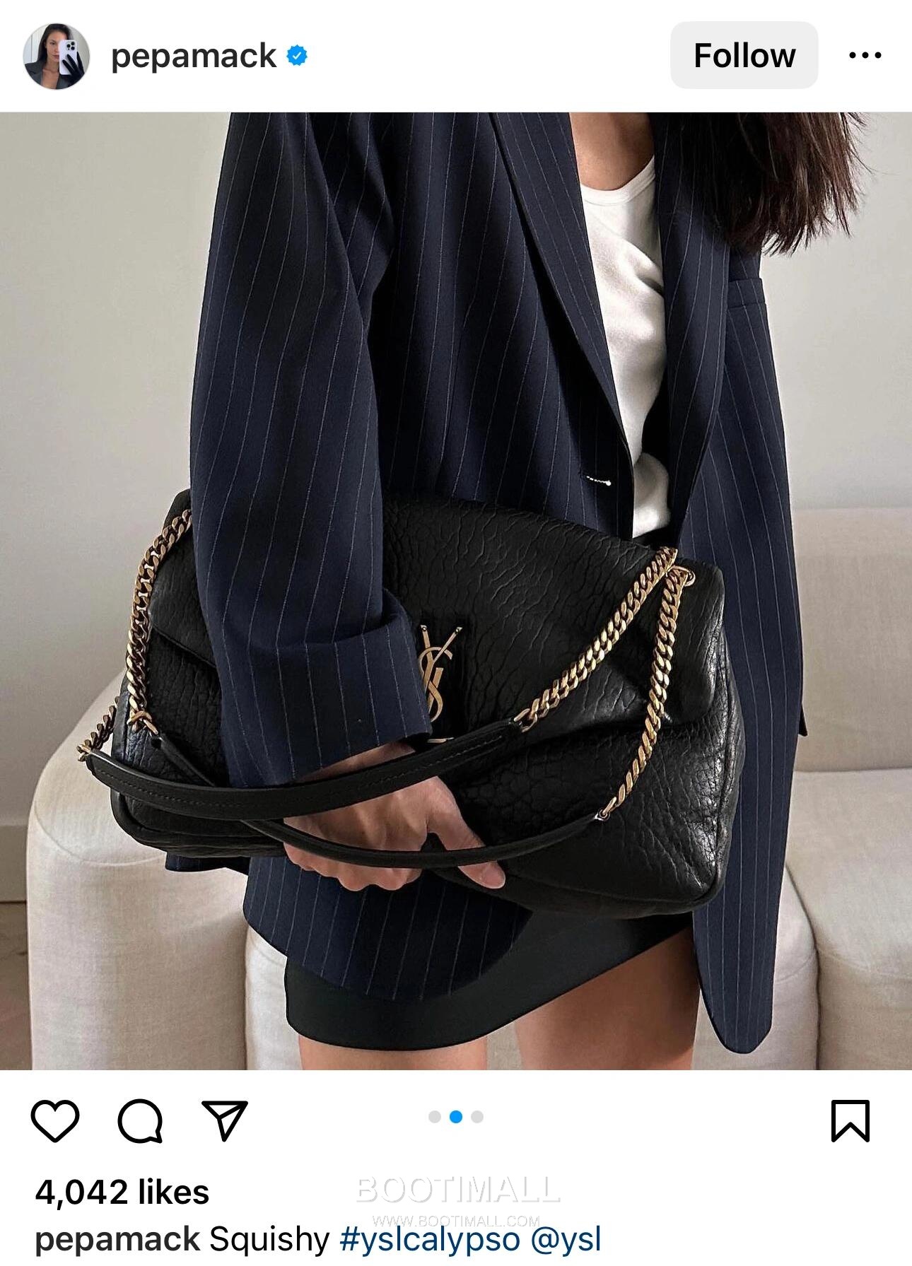 Saint Laurent Calypso Lambskin Chain Shoulder Bag 7773991680980 생로랑 칼립소 램스킨 체인 숄더백 28cm 3