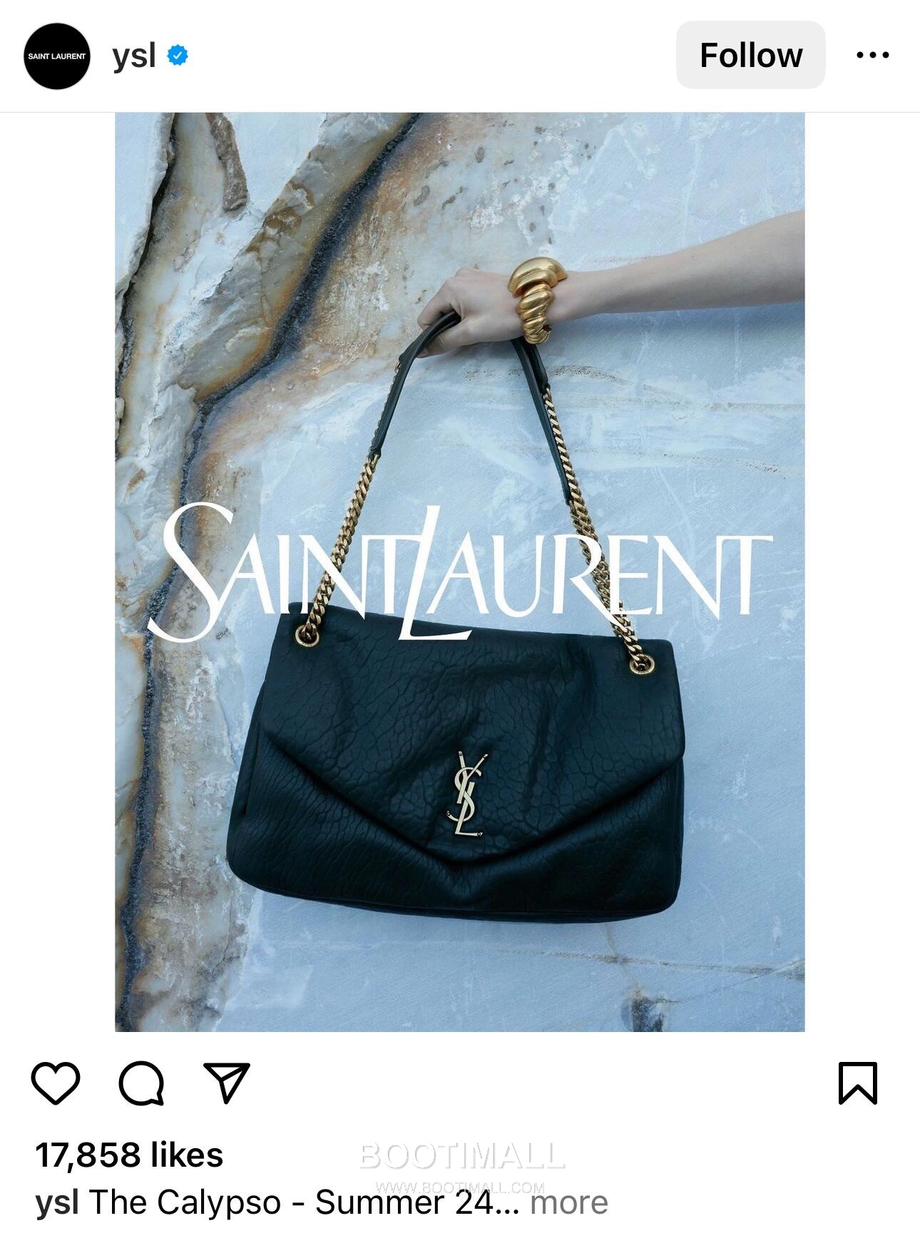 Saint Laurent Calypso Lambskin Chain Shoulder Bag 7773991680980 생로랑 칼립소 램스킨 체인 숄더백 28cm 4