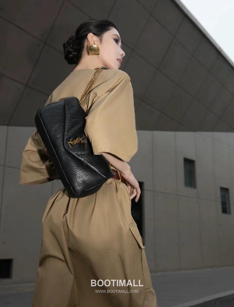 Saint Laurent Calypso Grain Lambskin Chain Shoulder Bag 7341531680880 생로랑 칼립소 그레인 램스킨 체인 숄더백 26cm 2