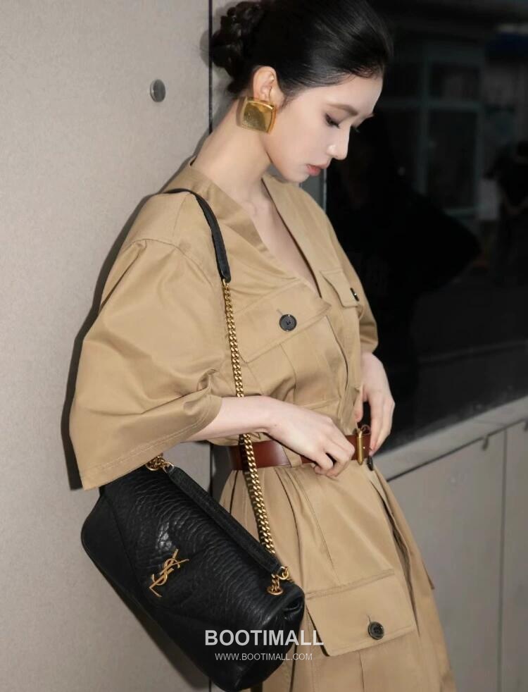 Saint Laurent Calypso Grain Lambskin Chain Shoulder Bag 7341531680880 생로랑 칼립소 그레인 램스킨 체인 숄더백 26cm 3