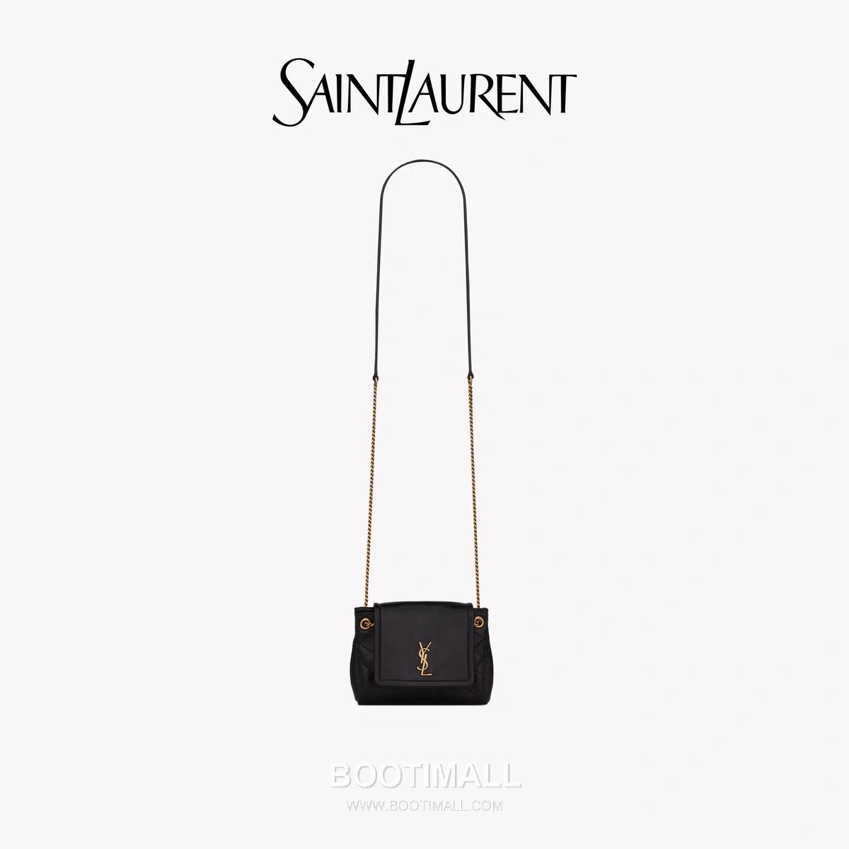 Saint Laurent Mini Nolita Quilted Lambskin Chain Shoulder Bag 6727381680780 생로랑 미니 놀리타 퀼팅 램스킨 체인 숄더백 18cm 19