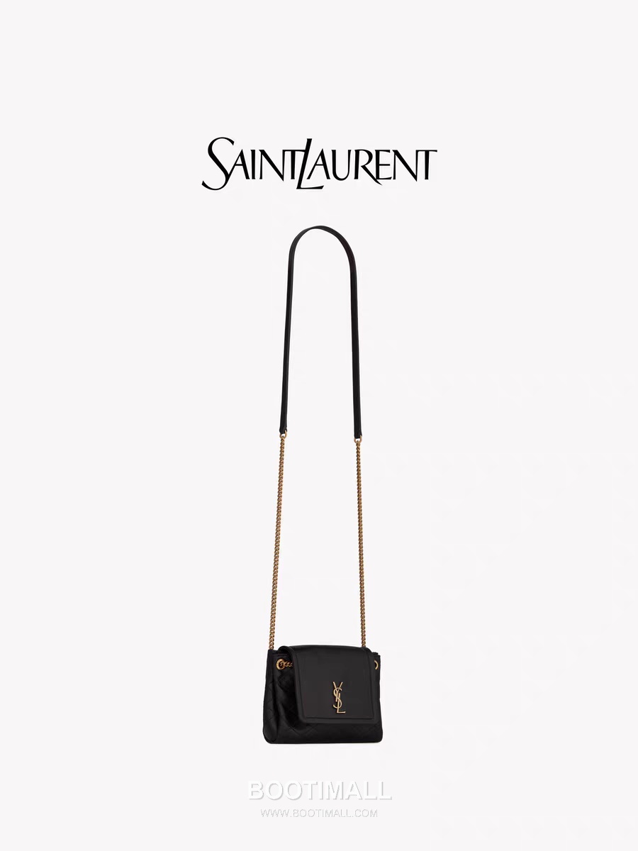 Saint Laurent Mini Nolita Quilted Lambskin Chain Shoulder Bag 6727381680780 생로랑 미니 놀리타 퀼팅 램스킨 체인 숄더백 18cm 20