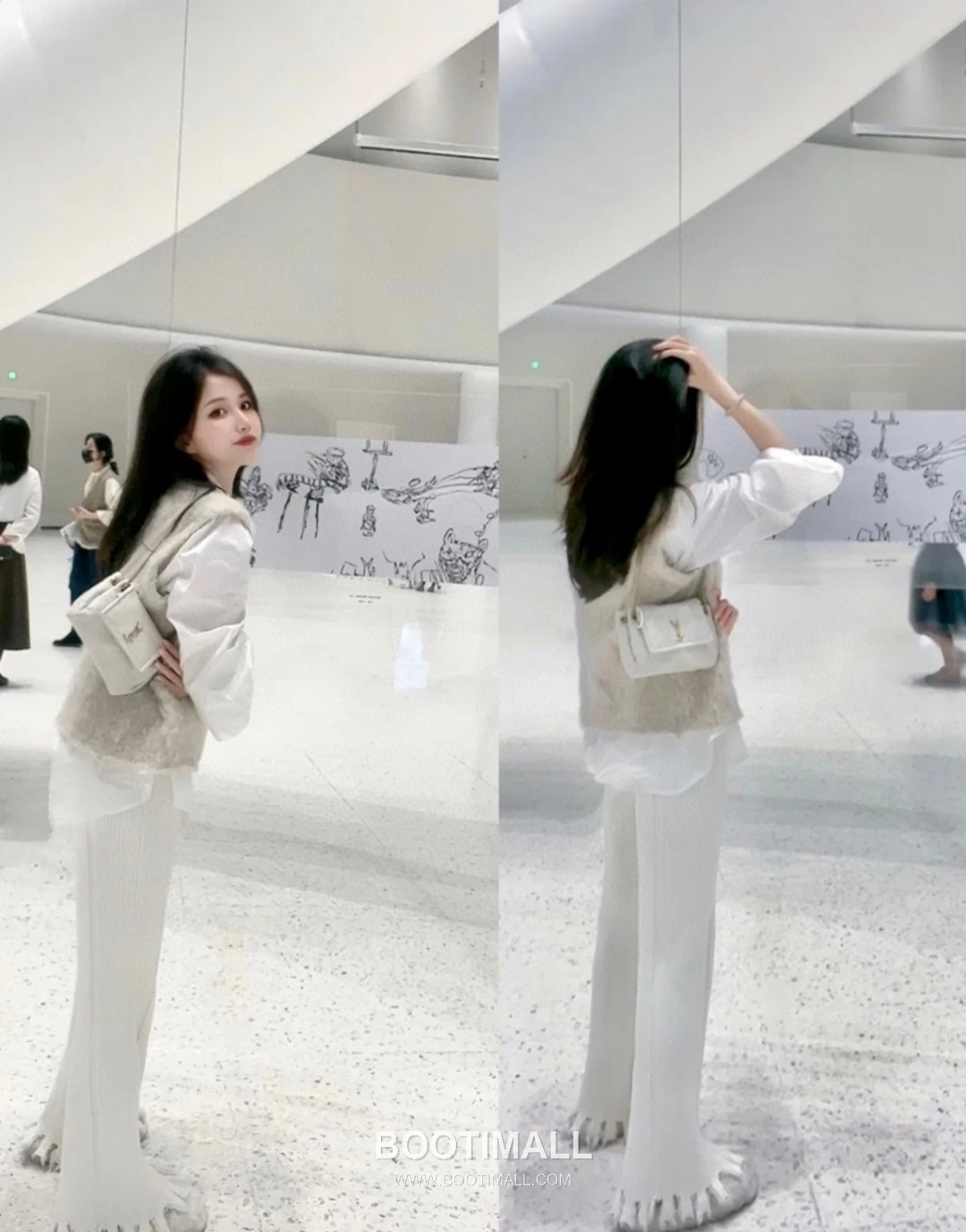 Saint Laurent Mini Nolita Quilted Lambskin Chain Shoulder Bag 6727381680780 생로랑 미니 놀리타 퀼팅 램스킨 체인 숄더백 18cm 4